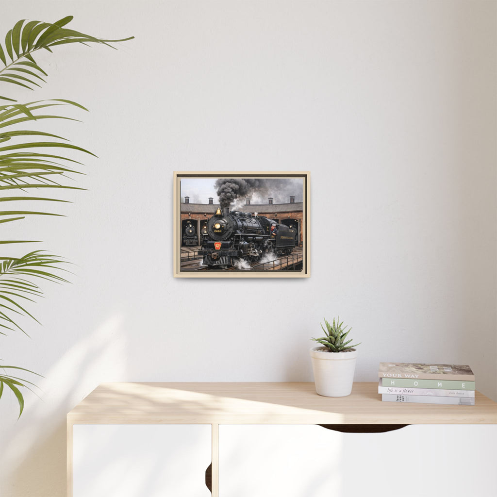 Framed Steam Train/Matte Canvas60 (Multi-color)