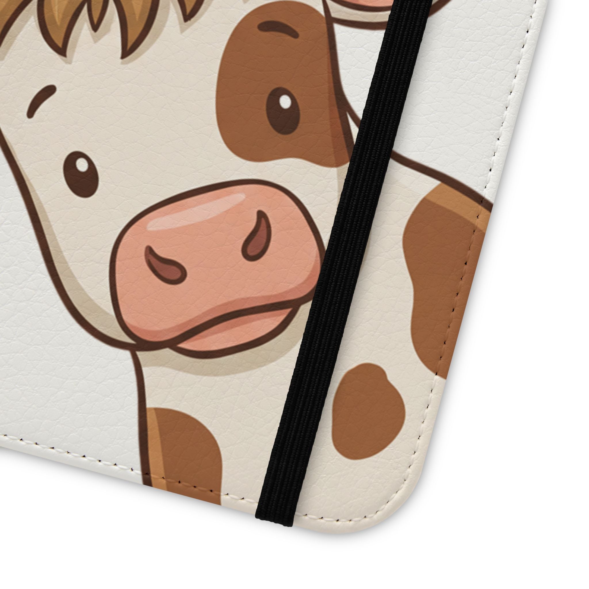 Cow & Hay Pattern Flip Case/ Cute Farm Animal Phone Wallet