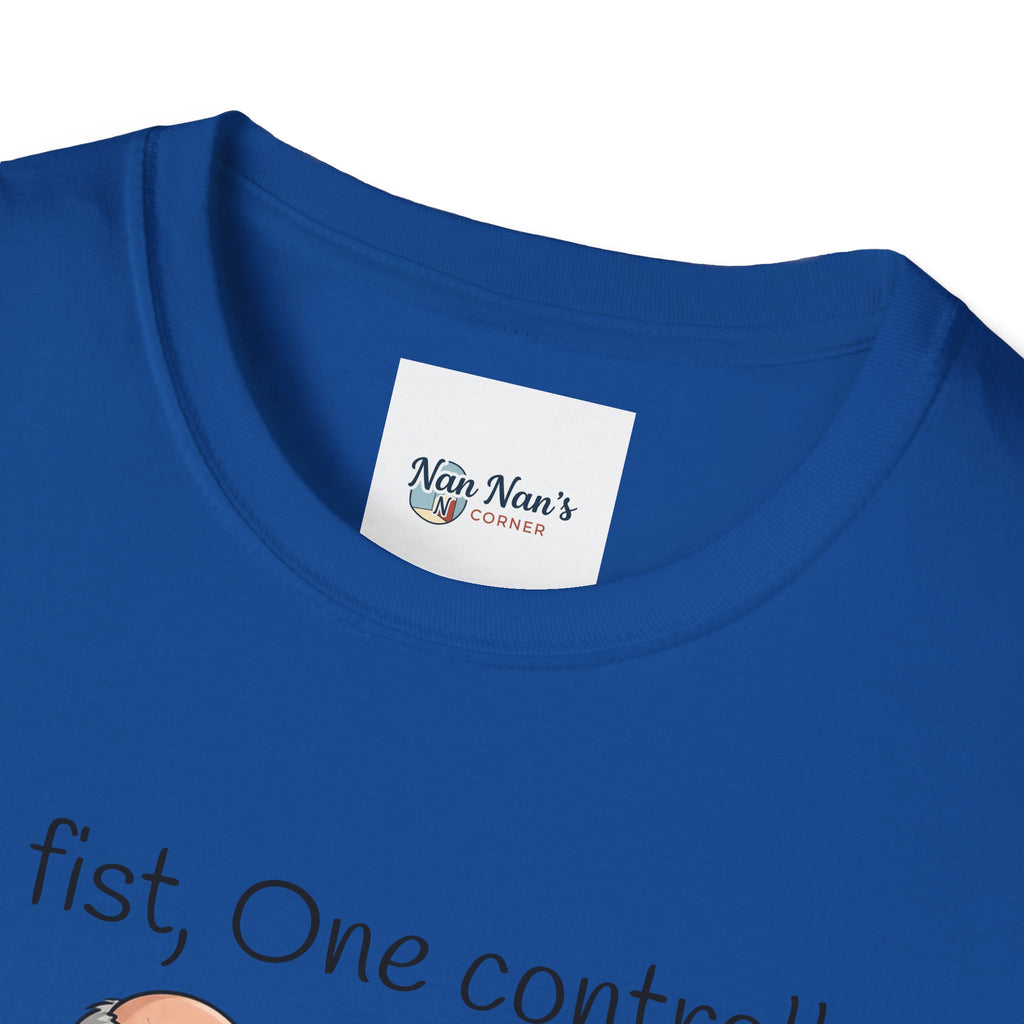 One Fist One Controller Zero Patience Grandpa Unisex Graphic T-Shirt – Funny Gaming Cotton Tee
