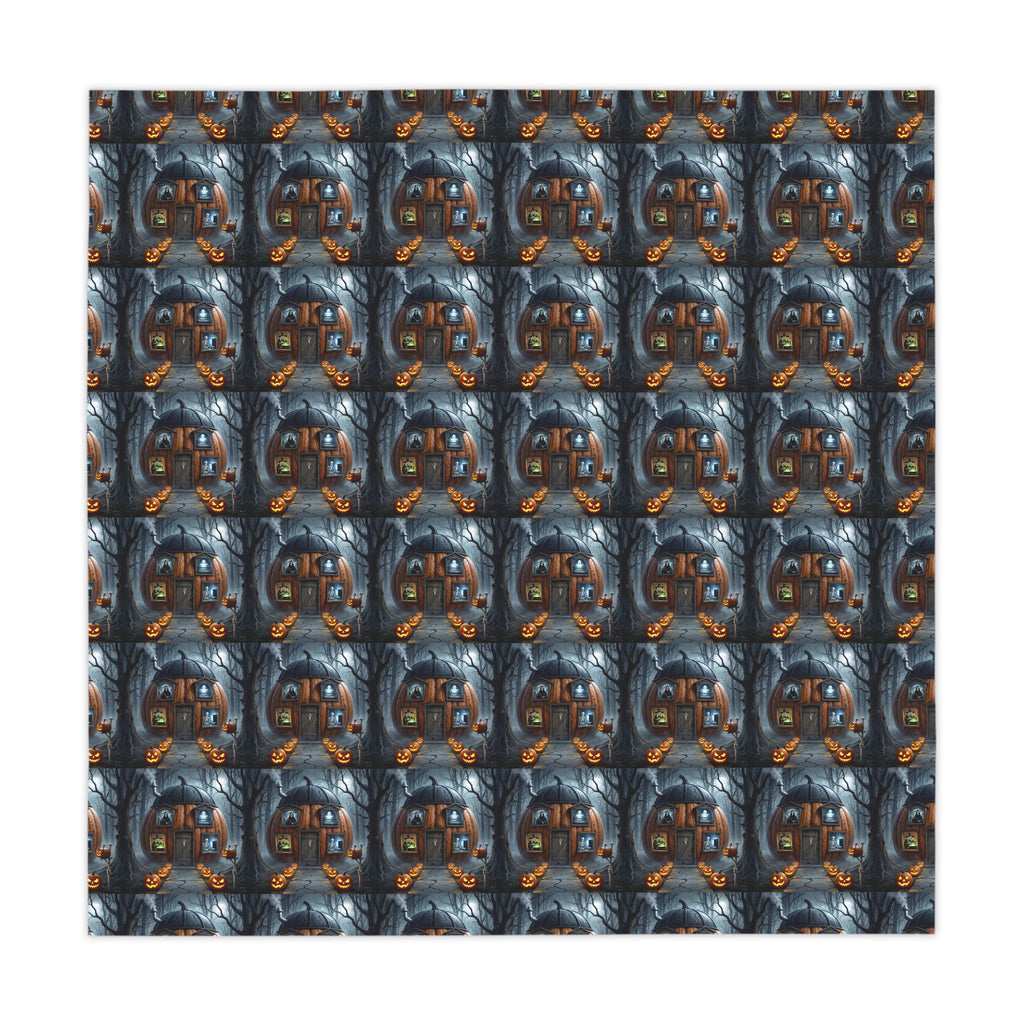 Gothic Pumpkin Pattern Tablecloth / Spooky Halloween Harvest Decor