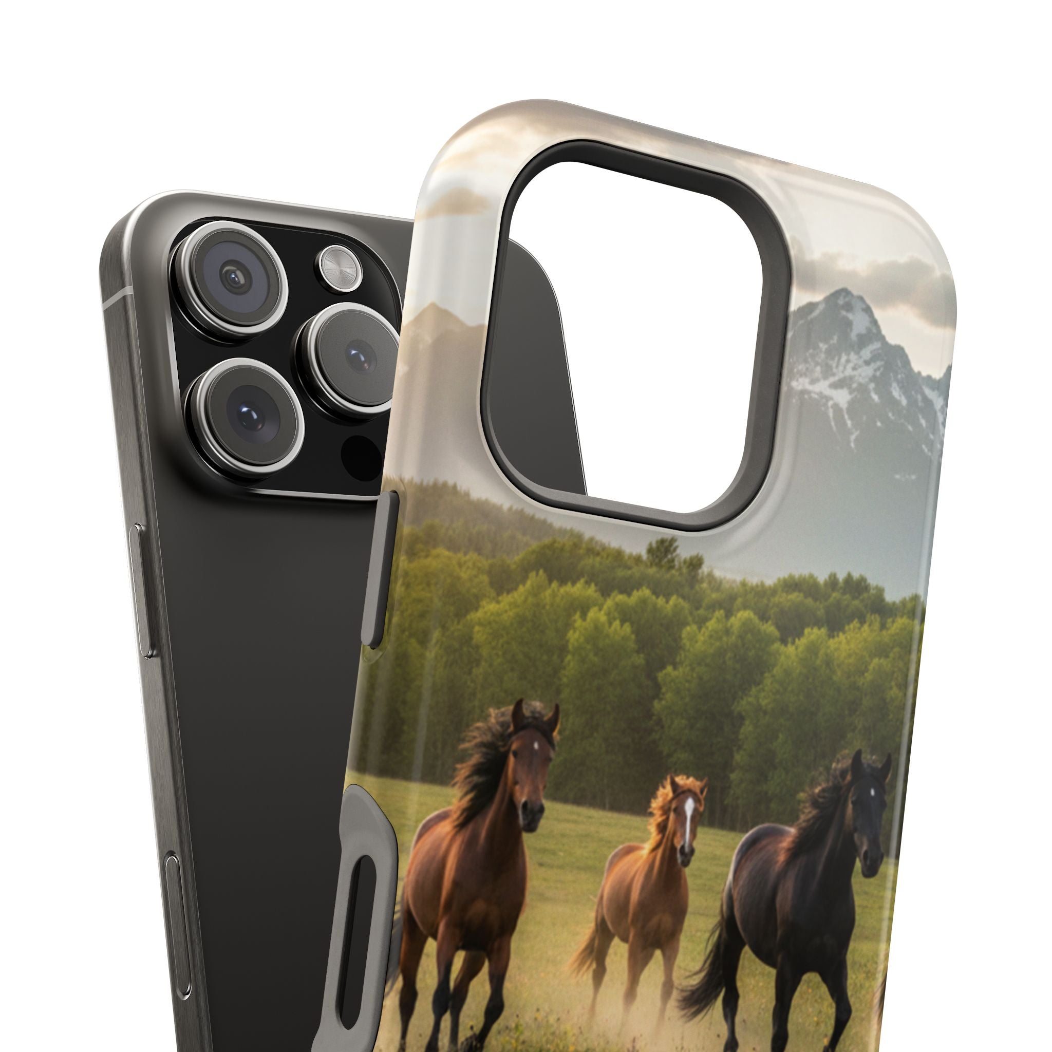 Running Horses Phone Case | Magnetic Impact-Resistant Case