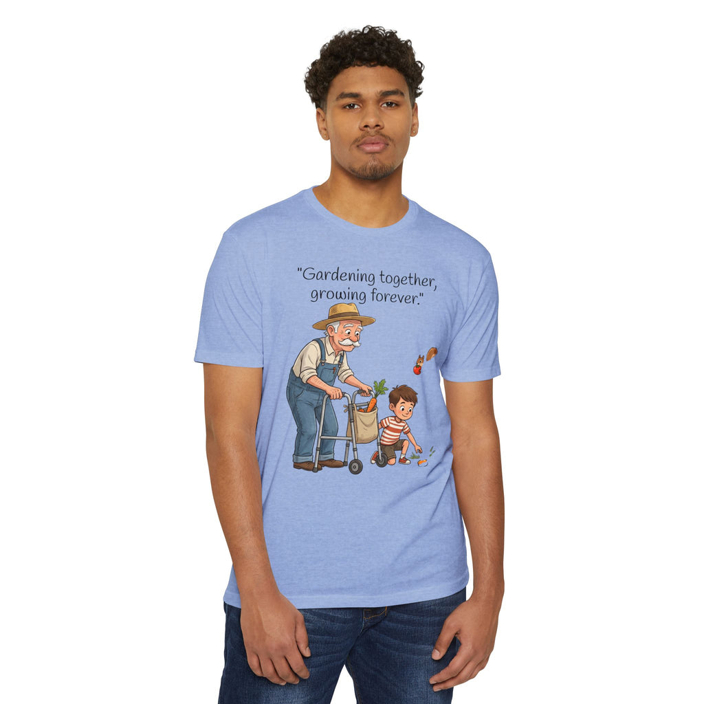 Gardening Together T-Shirt — "Gardening together, growing forever." Grandparent & Child Garden Tee
