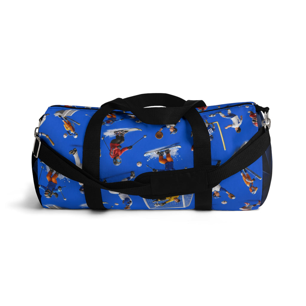 Football Players Pattern Duffel Bag — Sport Travel Gym Bag for Fans & Athletes
