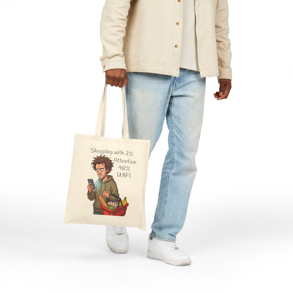 Tote Bag / Wifi Funny Grocery Canvas Tote
