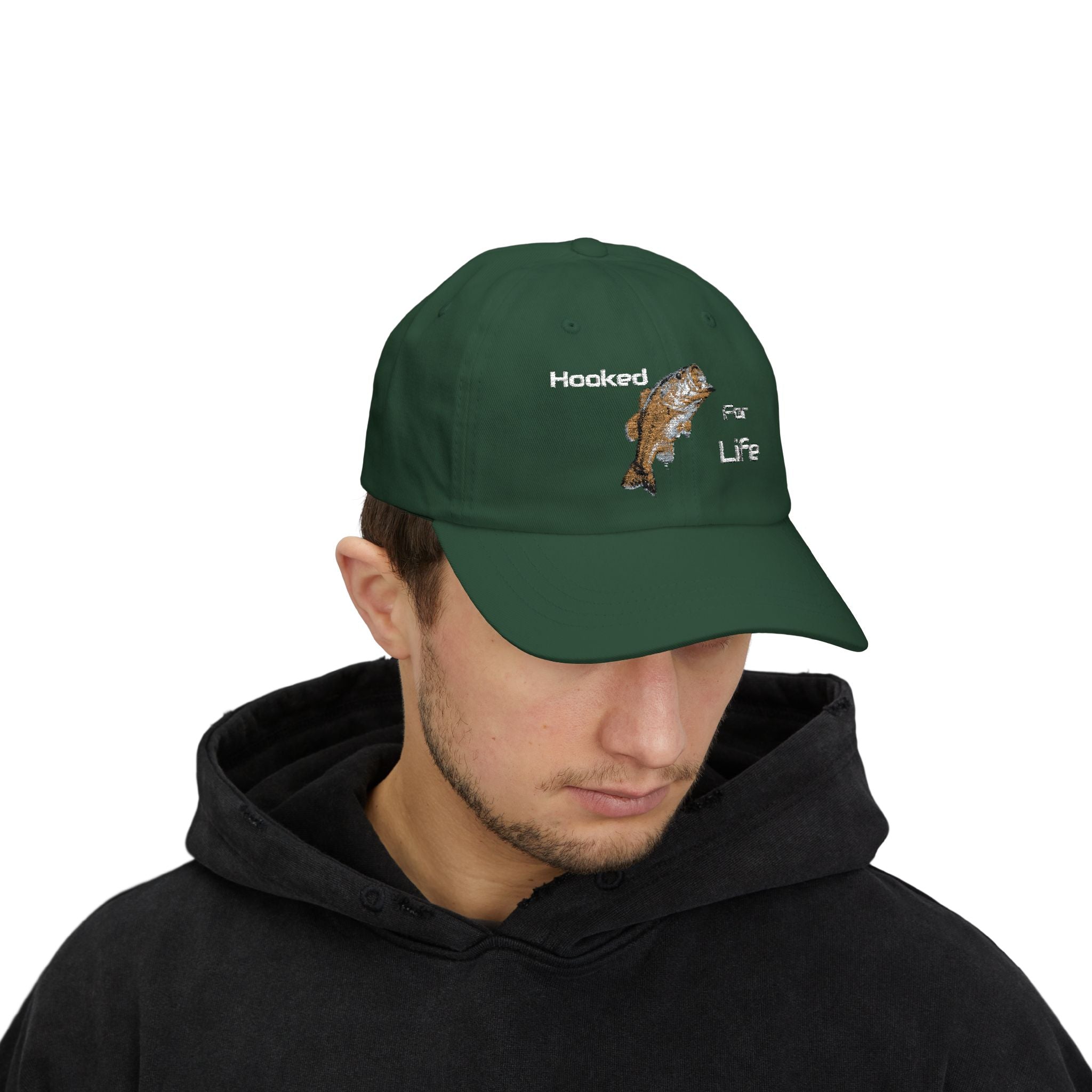 Hooked For Life Fishing Dad Cap | Baseball Hat