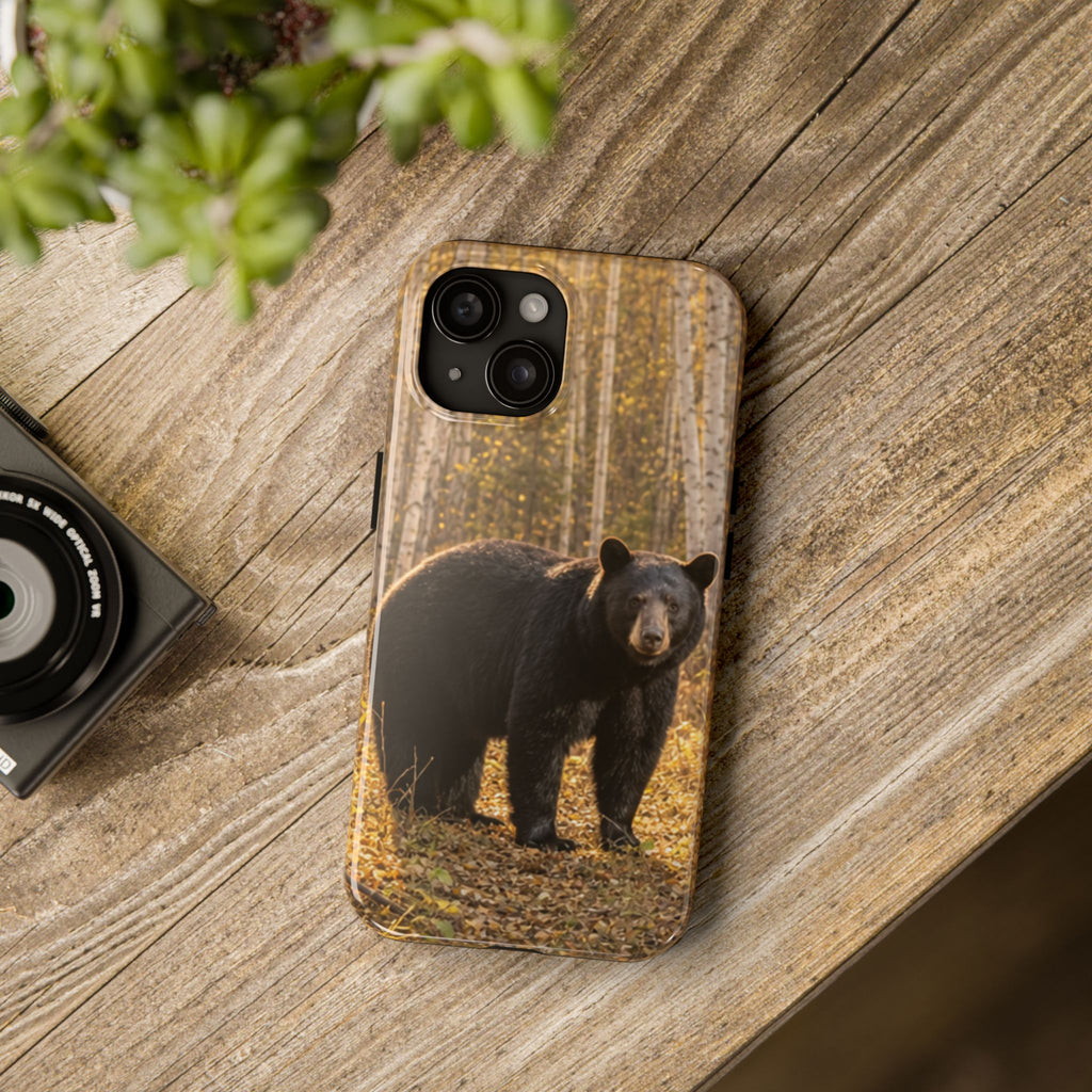 Black Bear Forest Phone Case | Tough Phone Case