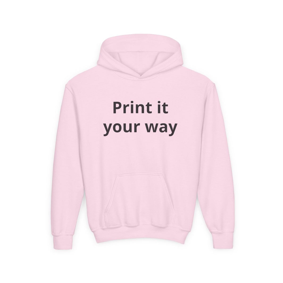 Print It Your Way Kids Graphic Hoodie – Customizable Youth Heavy Blend Hooded Sweatshirt