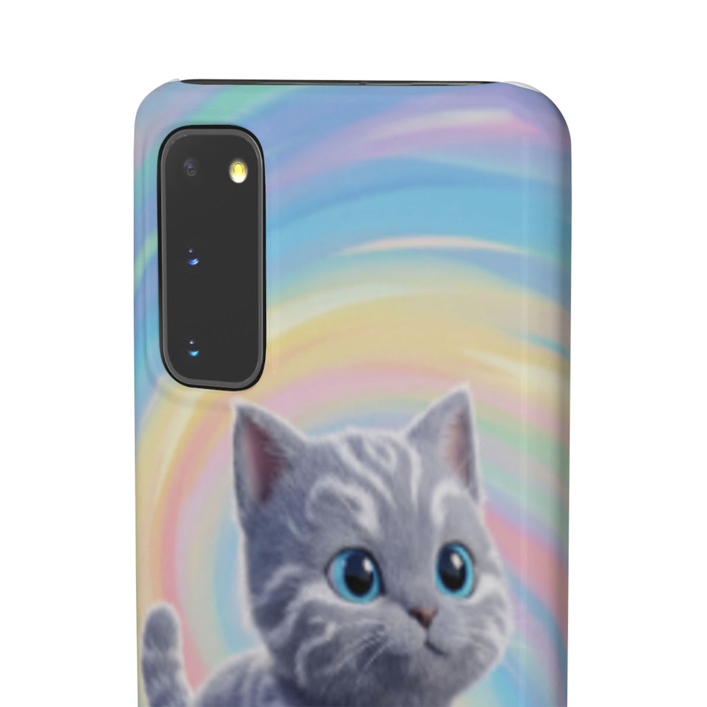 Gray Kitten Illustration Phone Case | Snap Case