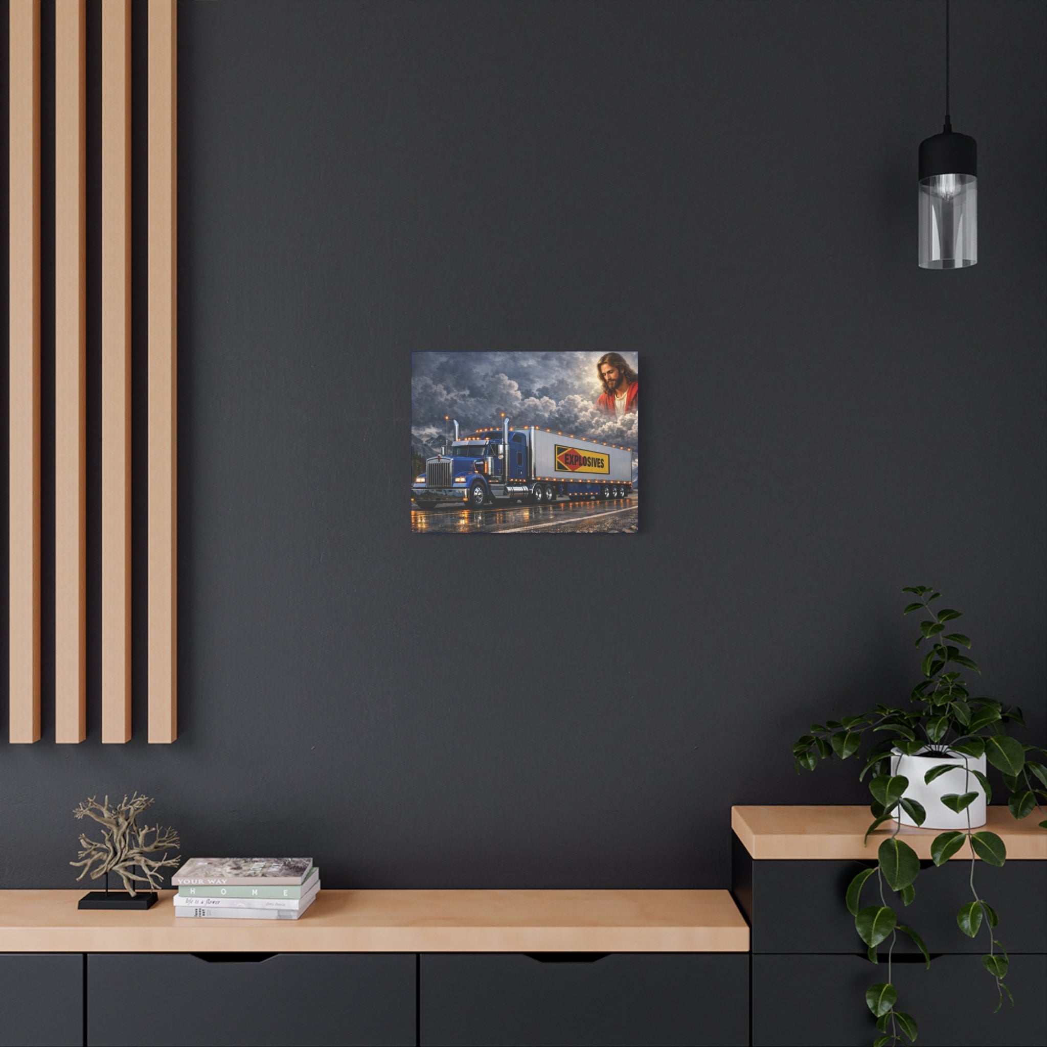 Trucking with Jesus/Matte Canvas, Stretched, 1.25"