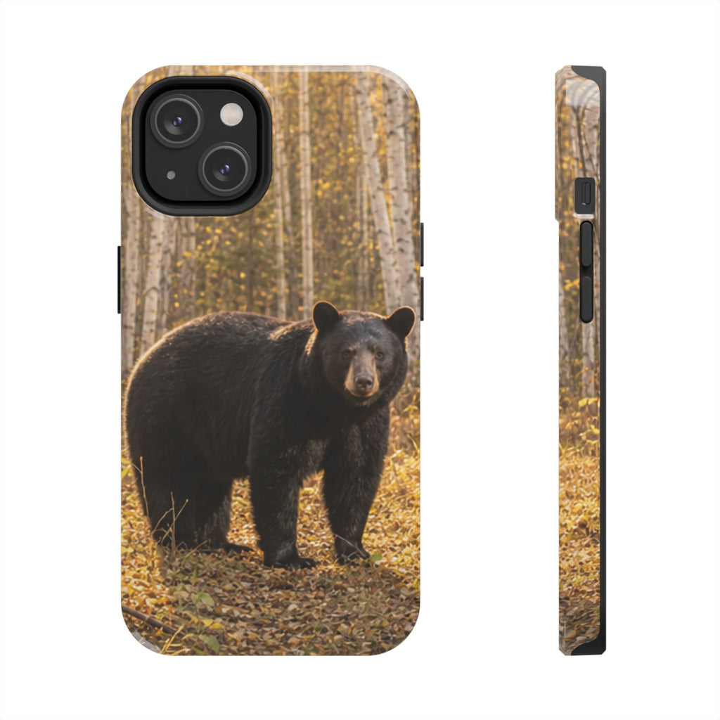 Black Bear Forest Phone Case | Tough Phone Case