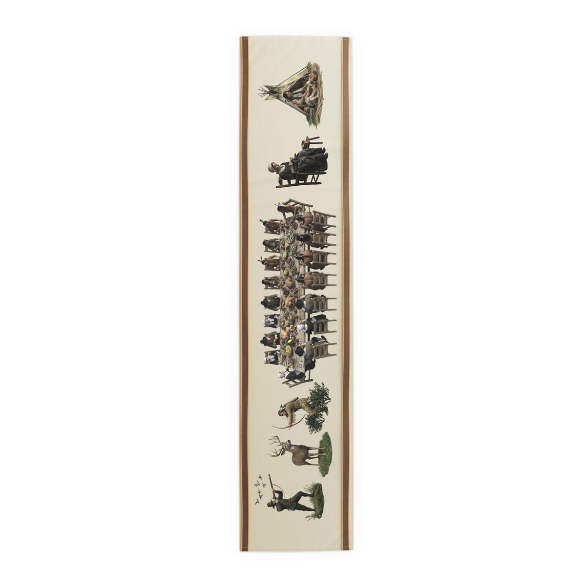 Thanksgiving Table Runner | Autumn Holiday Dining Decor (Cotton & Poly)