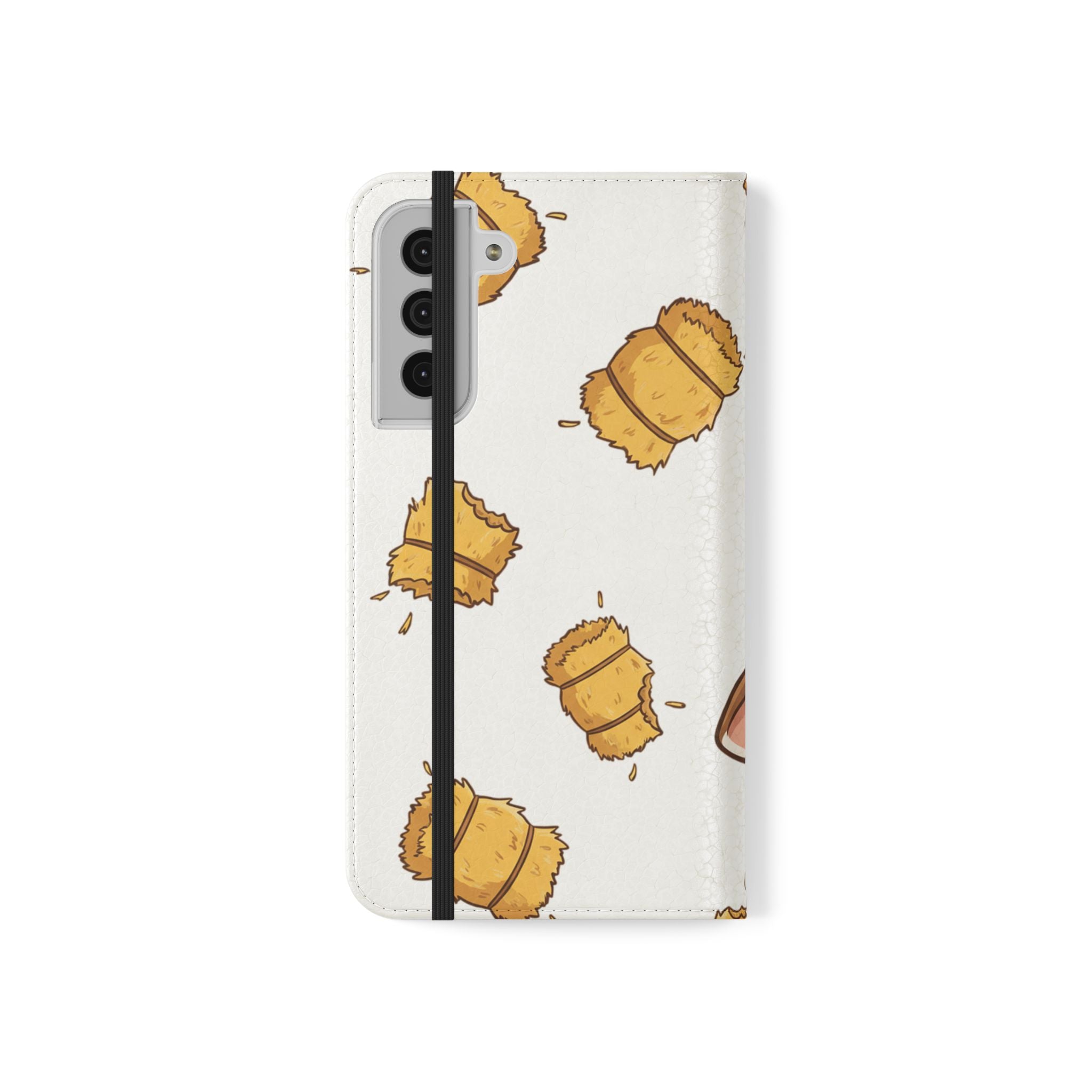 Cow & Hay Pattern Flip Case/ Cute Farm Animal Phone Wallet