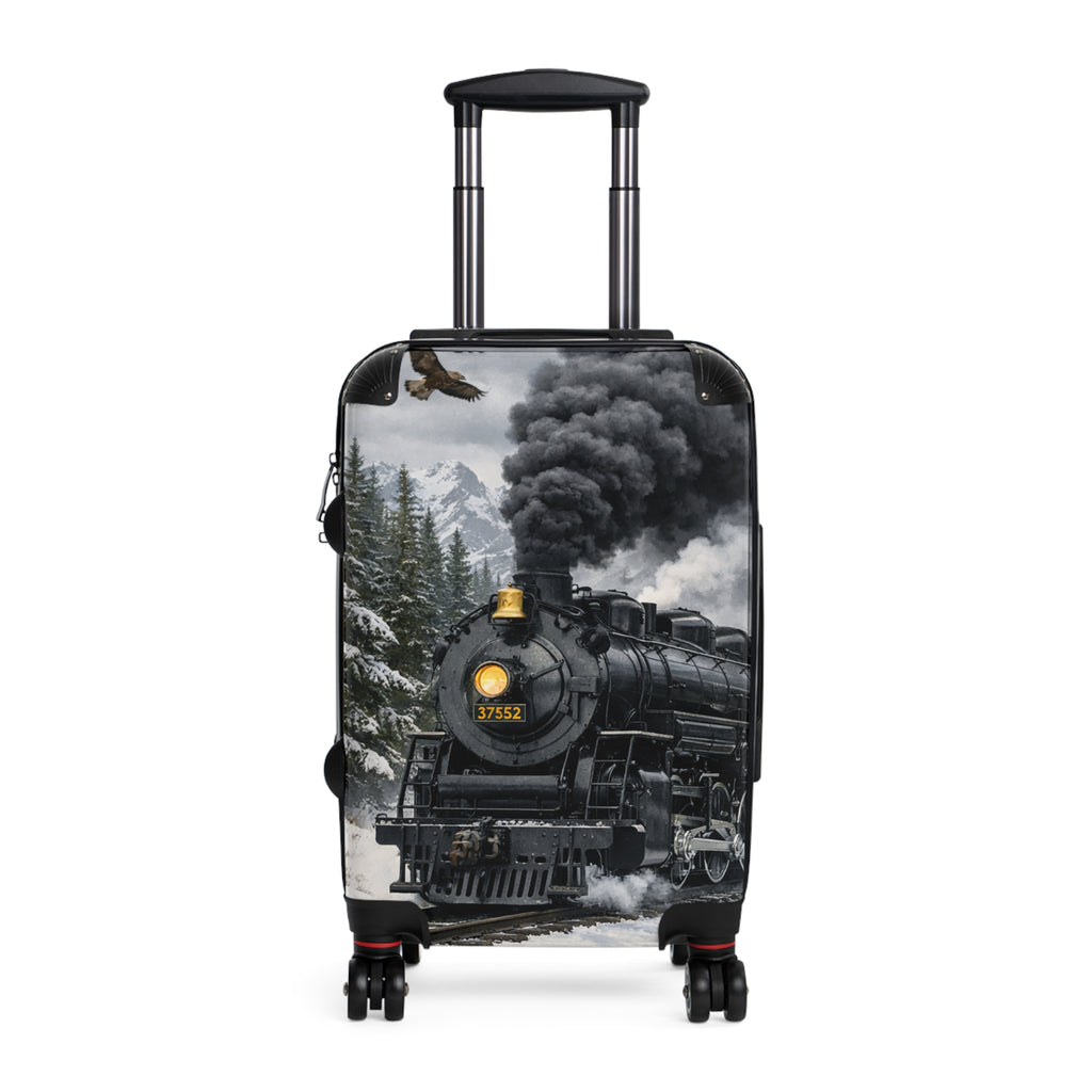 Vintage Steam Locomotive Suitcase | Train Travel Luggage