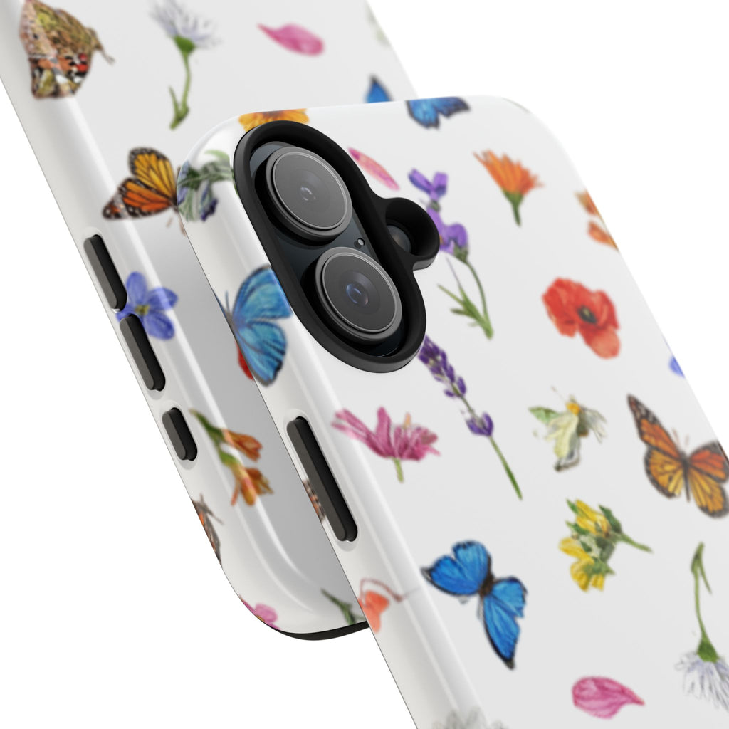 Butterfly Meadow Tough Phone Case / Floral Protective Phone Cover