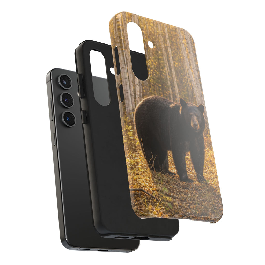 Black Bear Forest Phone Case | Tough Phone Case