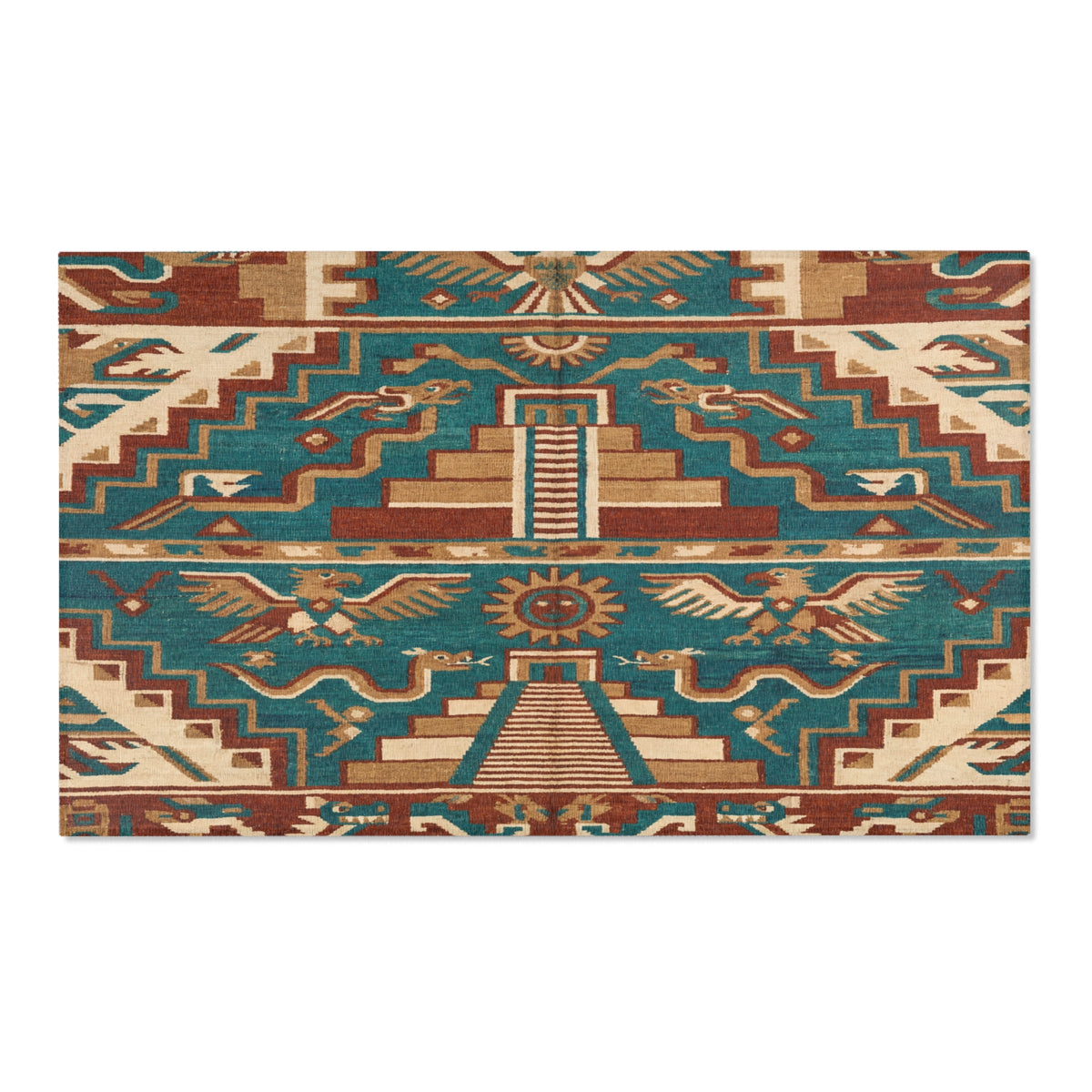 Southwestern Tribal Pattern Area Rug | Aztec Geometric Design