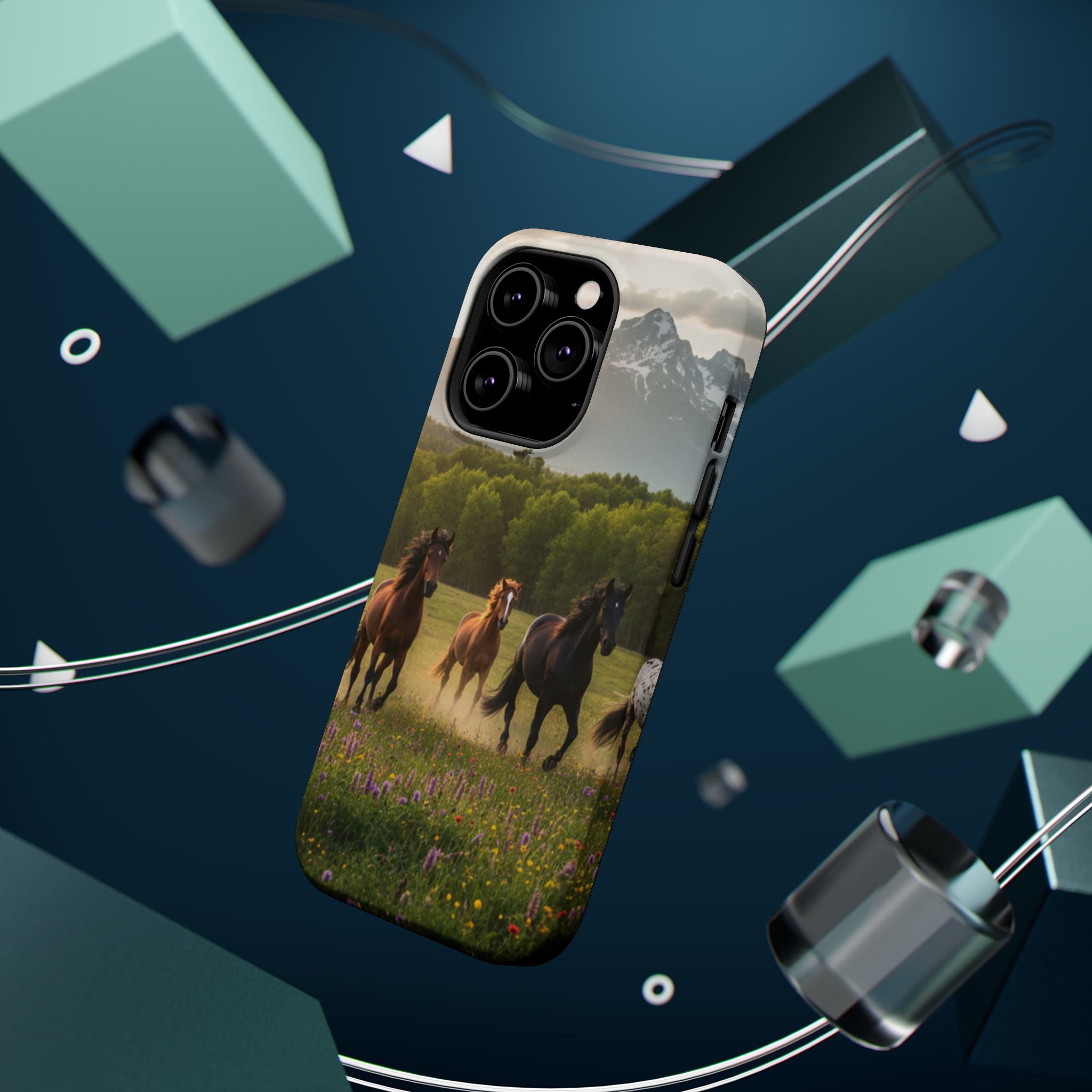 Running Horses Phone Case | Magnetic Impact-Resistant Case