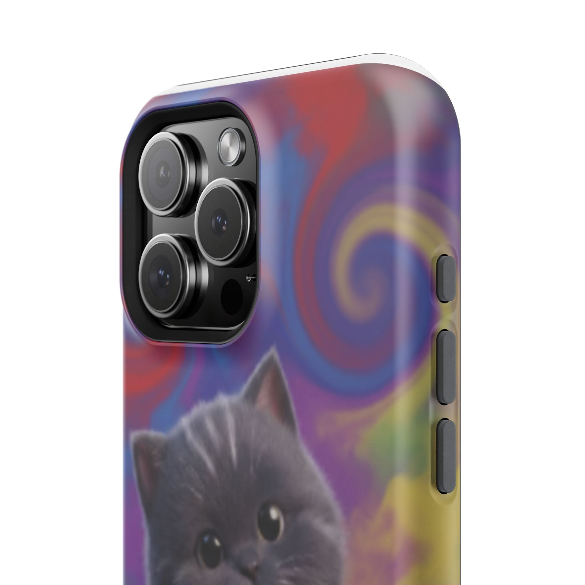 Kawaii Gray Kitten phone case | Impact-Resistant Case