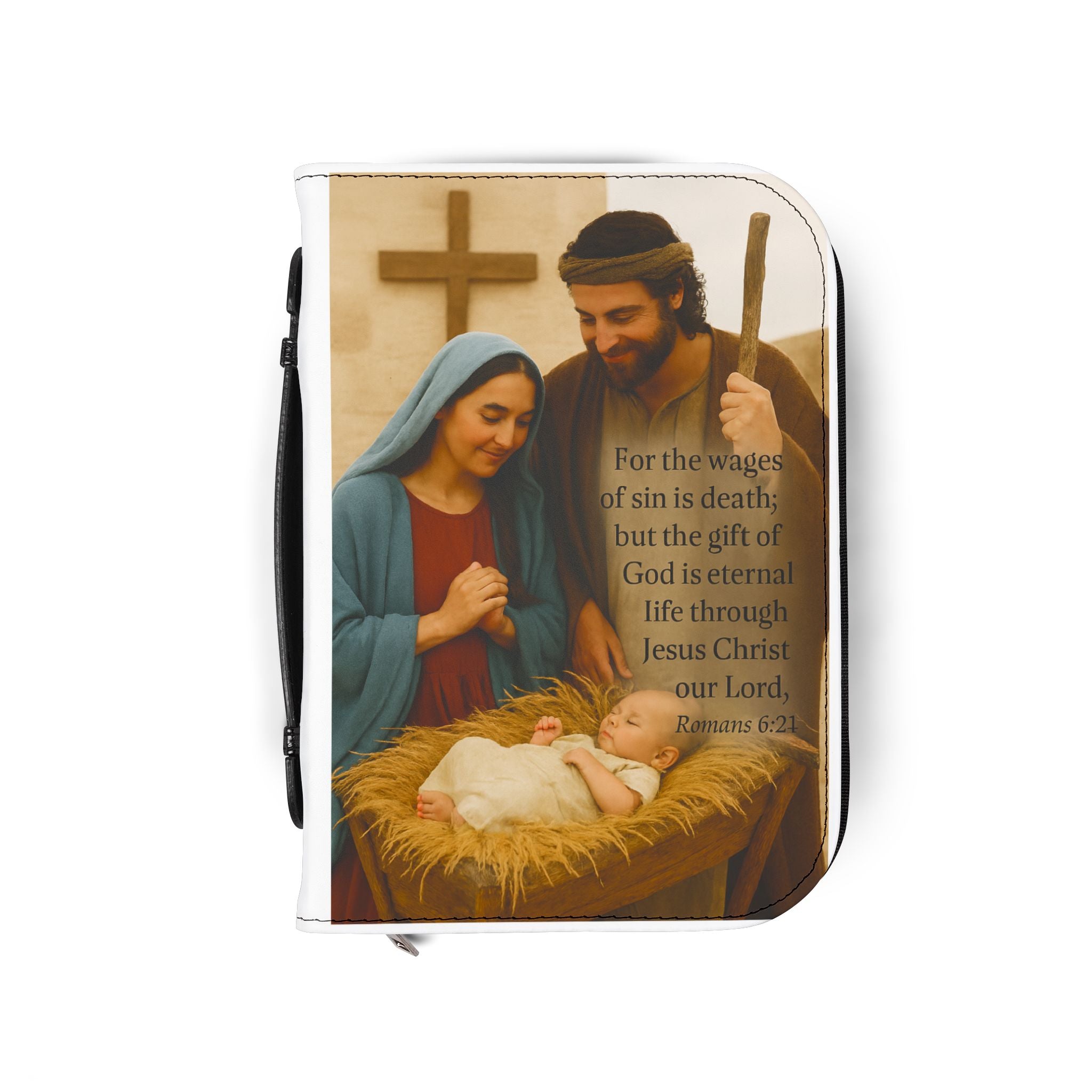 Bible Cover Baby Jesus in Manger