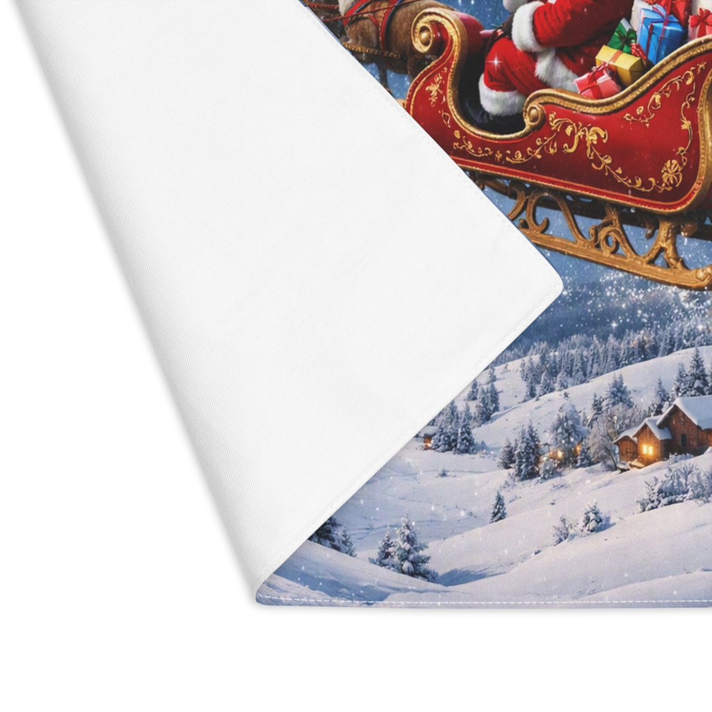 Santa Claus Sleigh Placemat | Christmas Holiday Table Décor