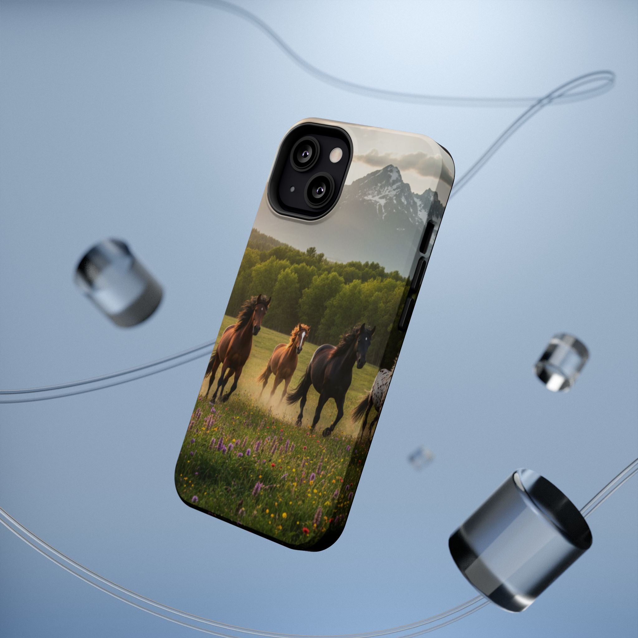 Running Horses Phone Case | Magnetic Impact-Resistant Case