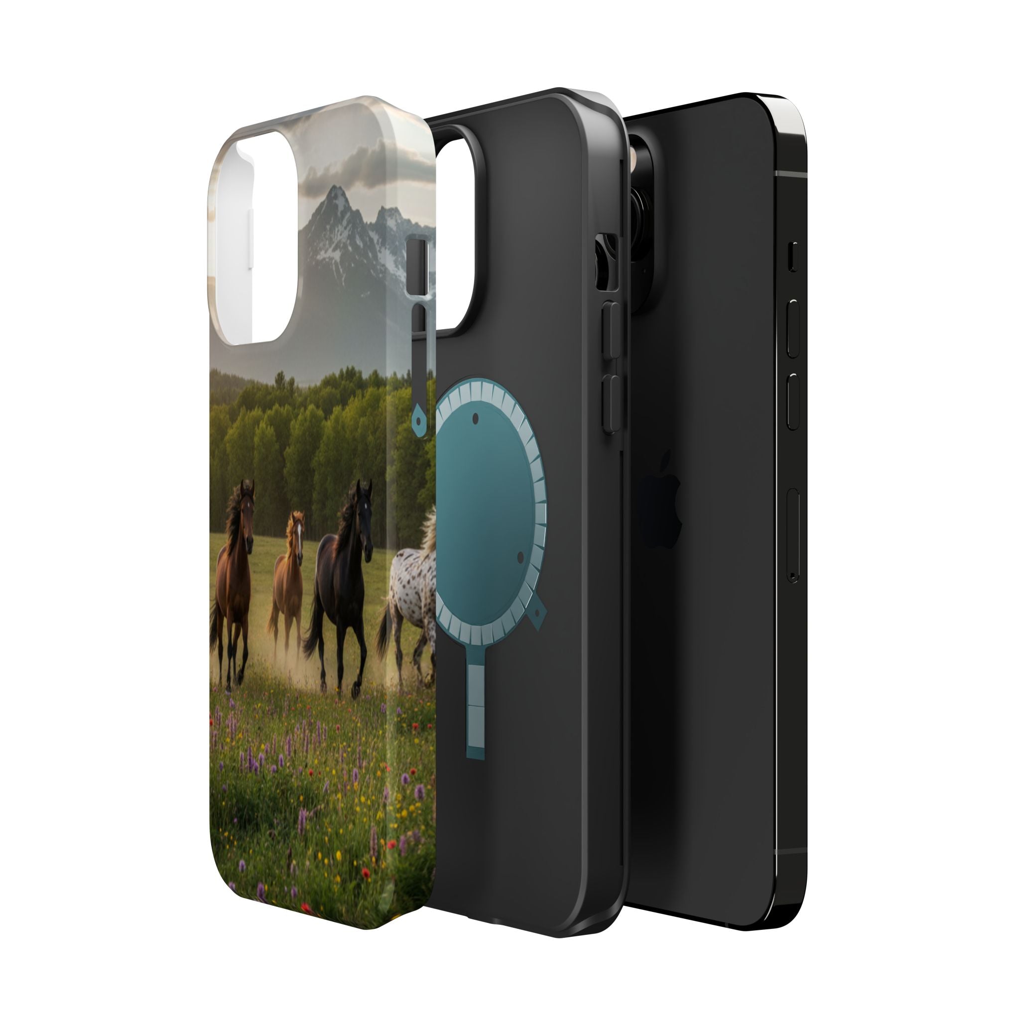 Running Horses Phone Case | Magnetic Impact-Resistant Case