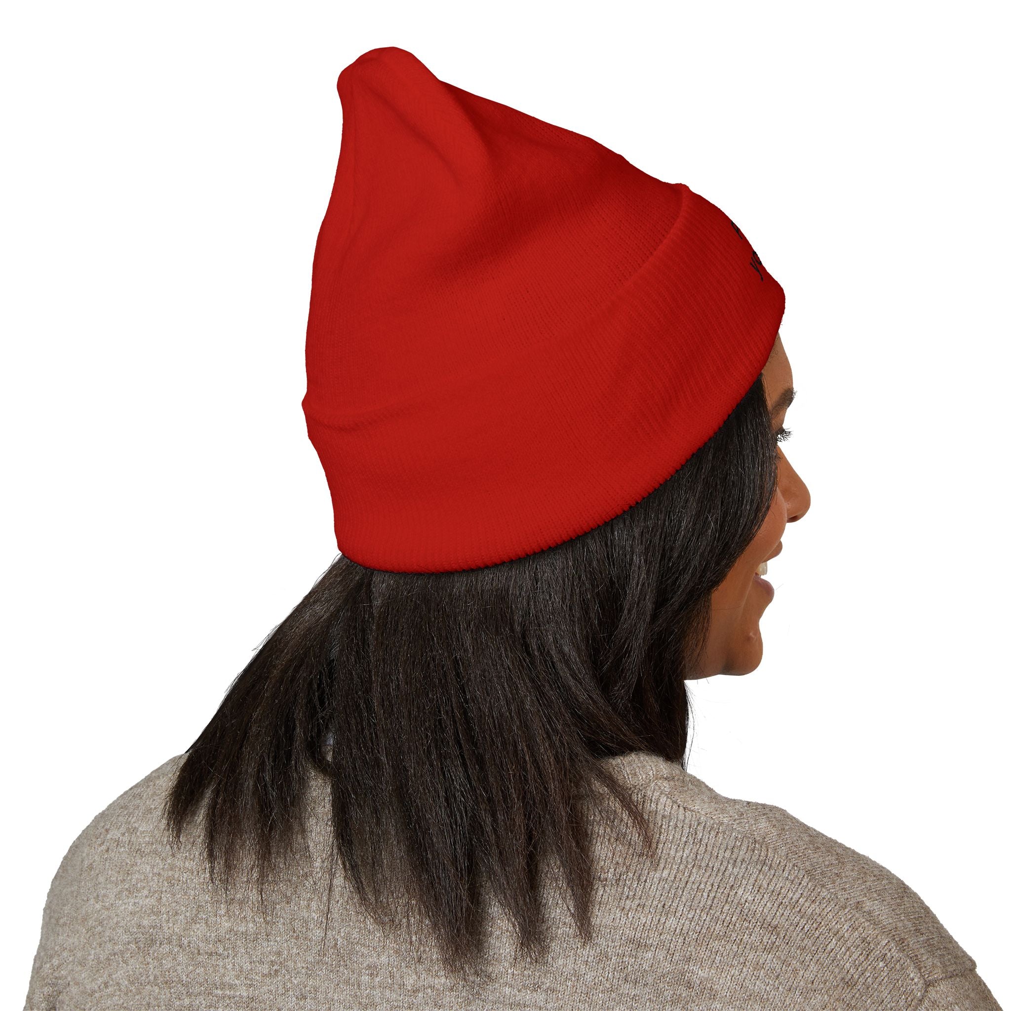 Print It Your Way beanie | Cuffed Embroidered Beanie, Custom Text