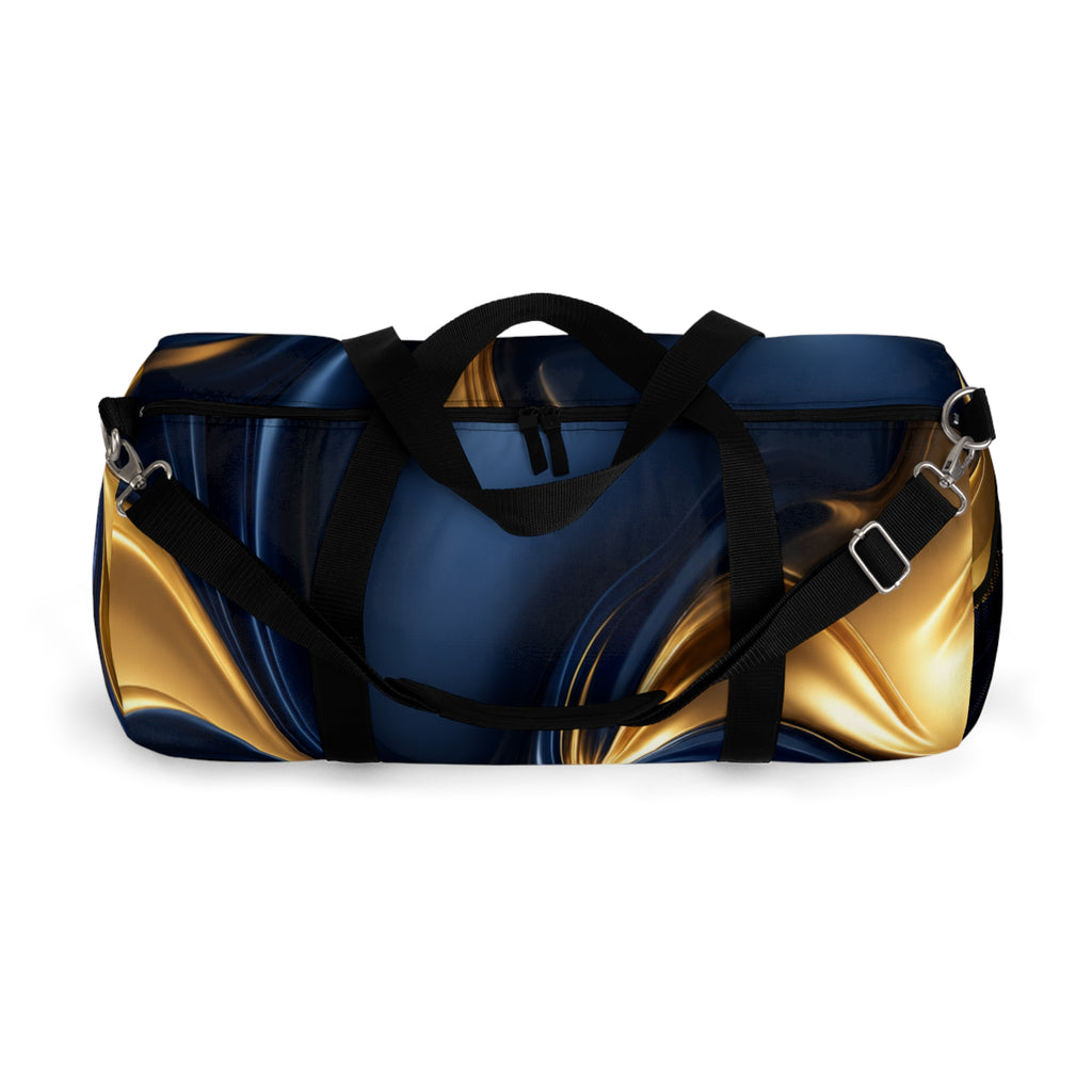 Navy & Gold Marble Duffle Bag — Luxury Travel Gym Bag
