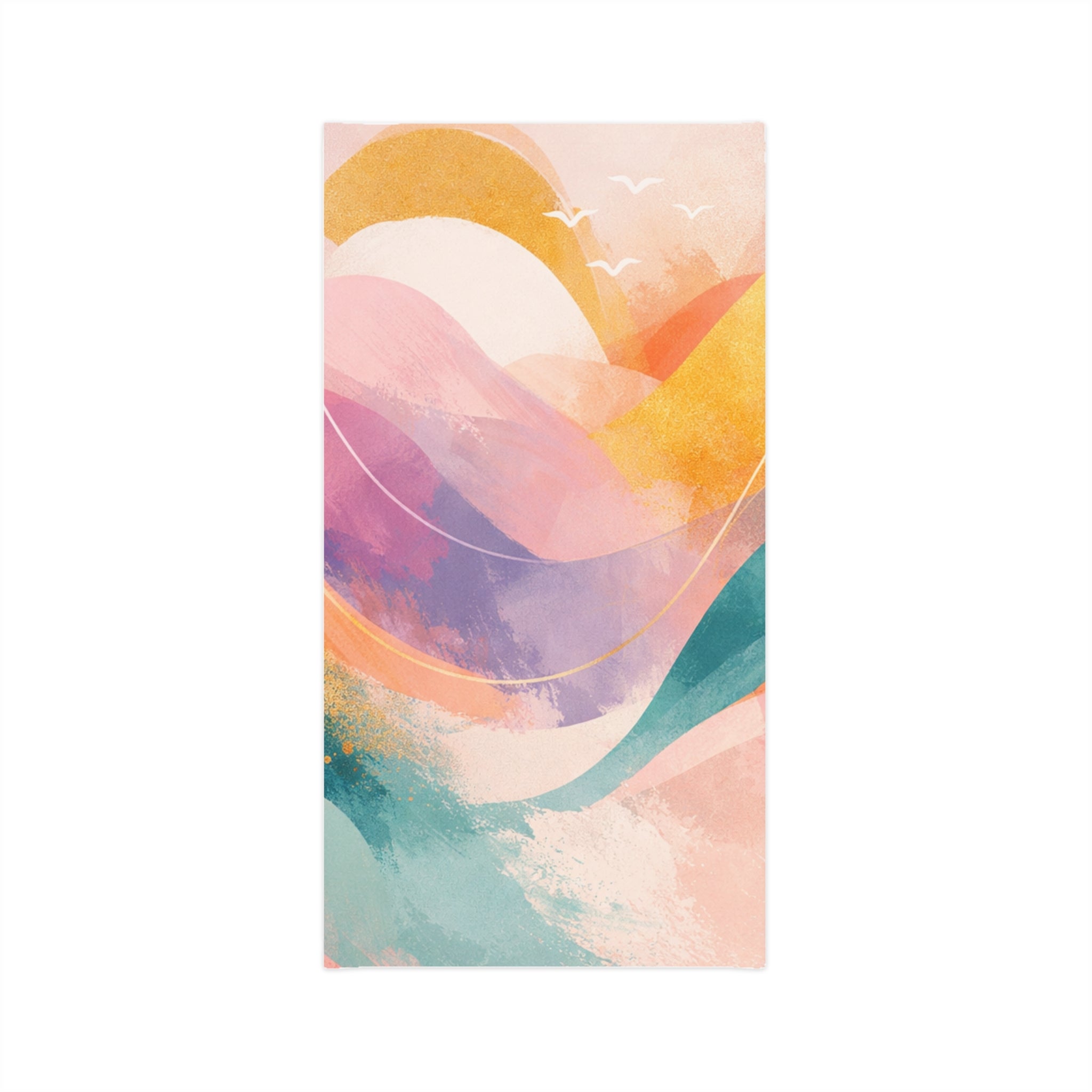 Abstract Sunset Wave Neck Gaiter | Pastel Mountain Beach Scarf