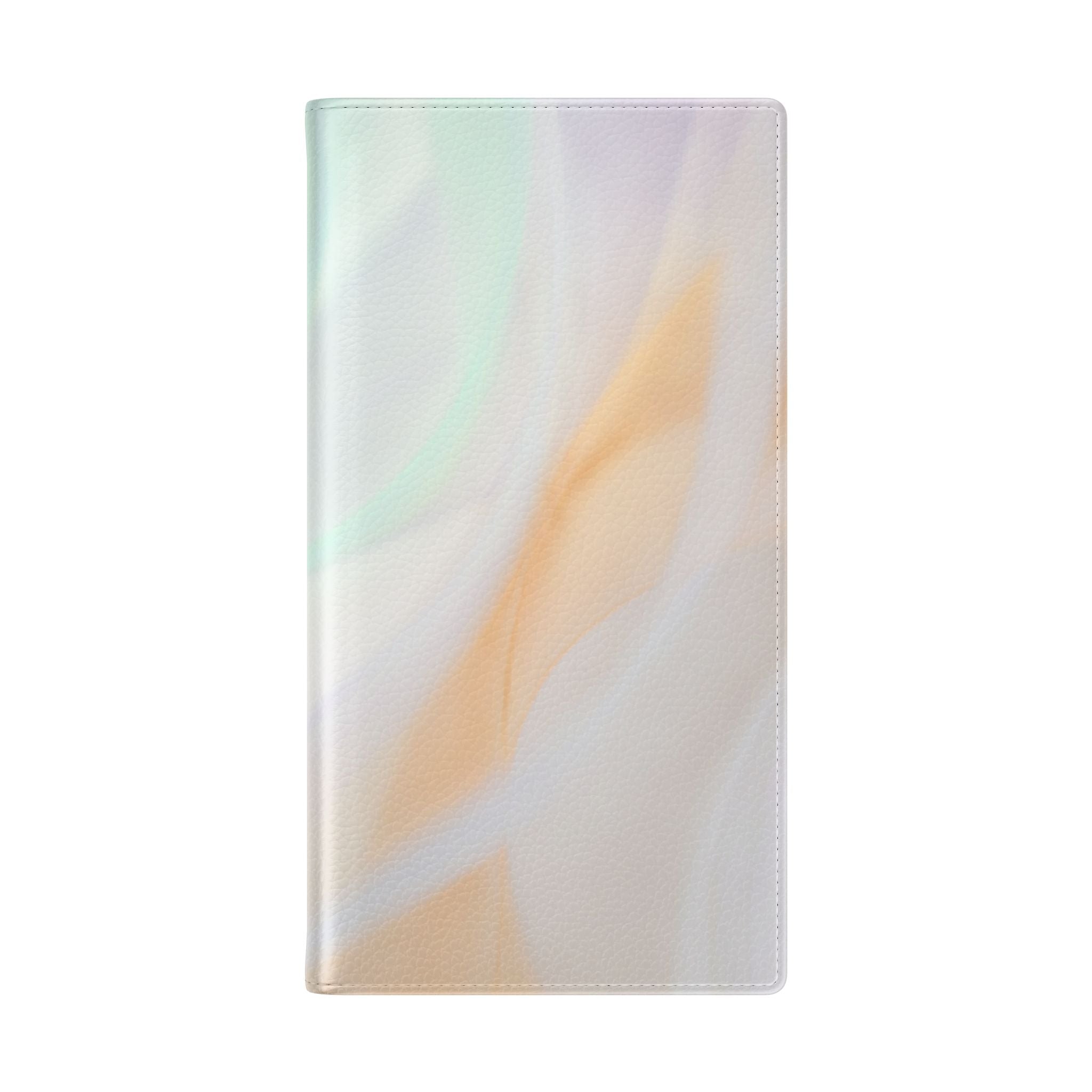 Pastel Marble Flip Case / Soft Watercolor Phone Wallet Cover with Card Slots
