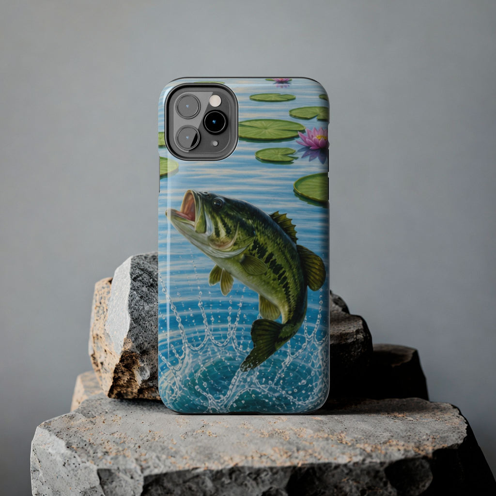 Largemouth Bass Jumping Phone Case | Tough Phone Case