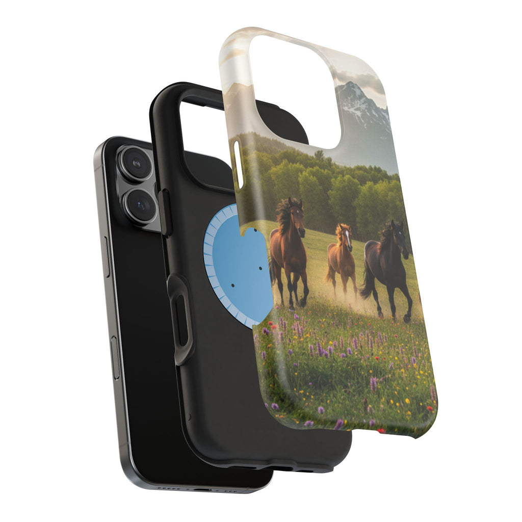 Running Horses Phone Case | Magnetic Impact-Resistant Case