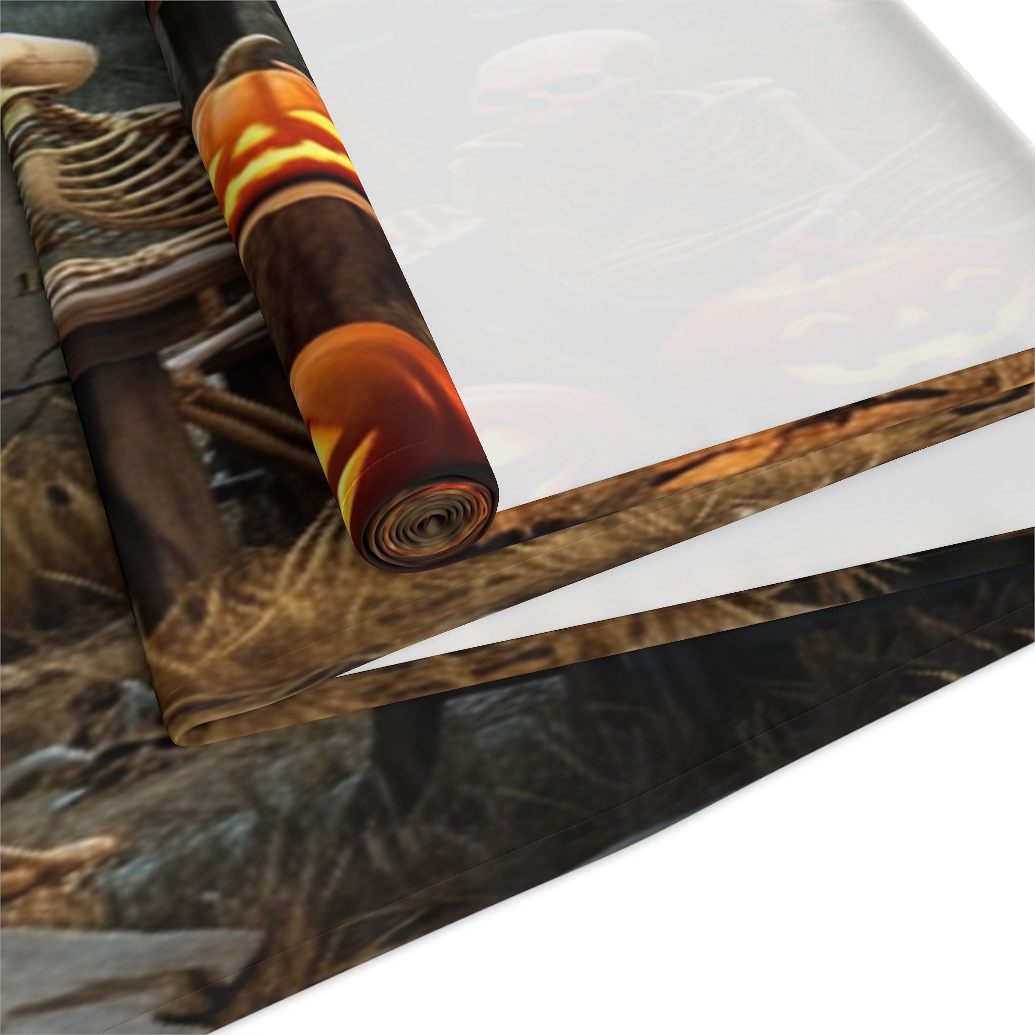 Haunted Graveyard Scene Table Runner | Halloween Cemetery Design