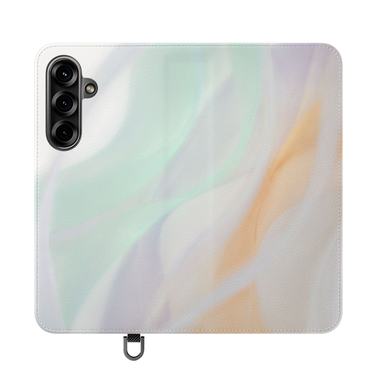 Pastel Marble Flip Case / Soft Watercolor Phone Wallet Cover with Card Slots