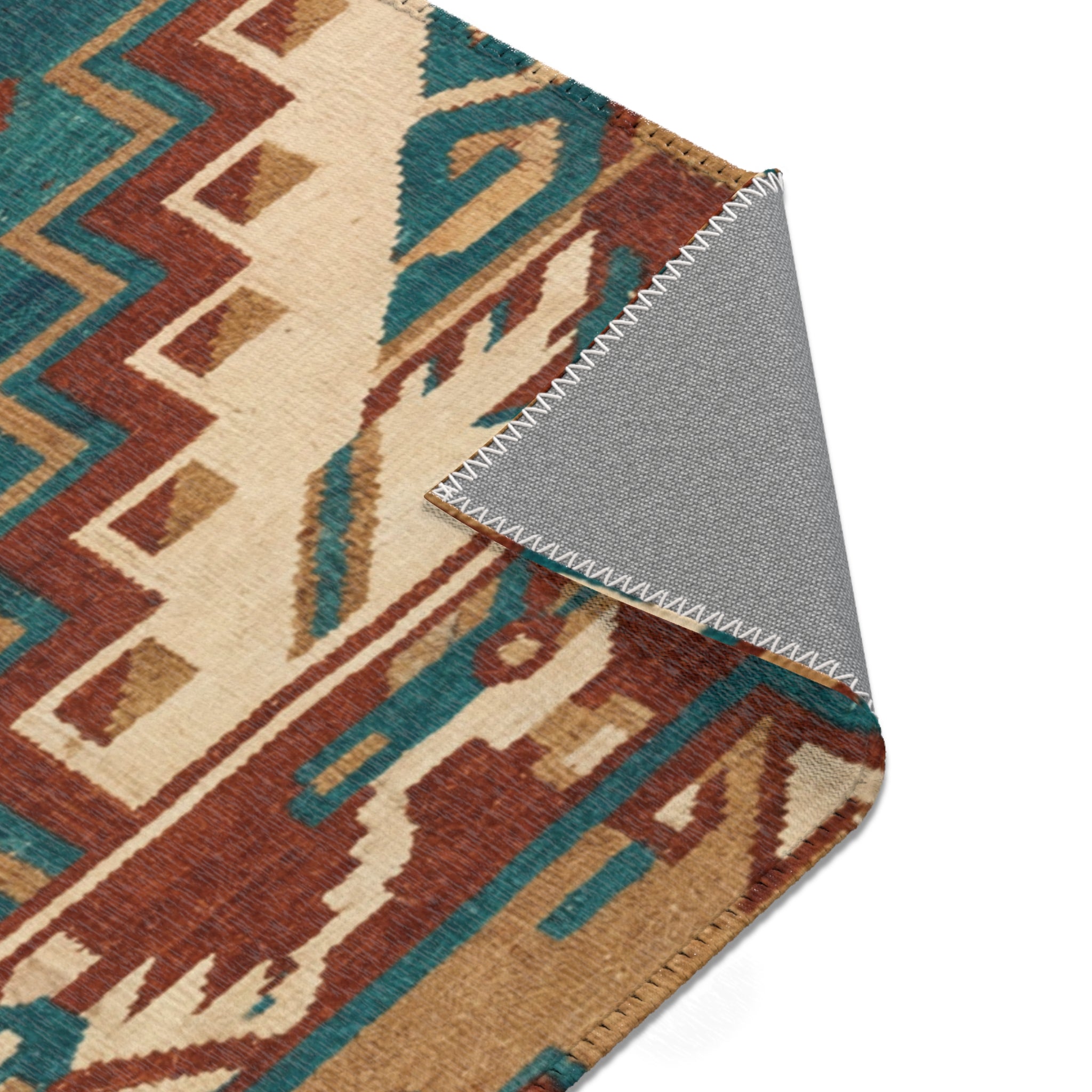 Southwestern Aztec Eagle Pattern Area Rug | Tribal Geometric Floor Mat