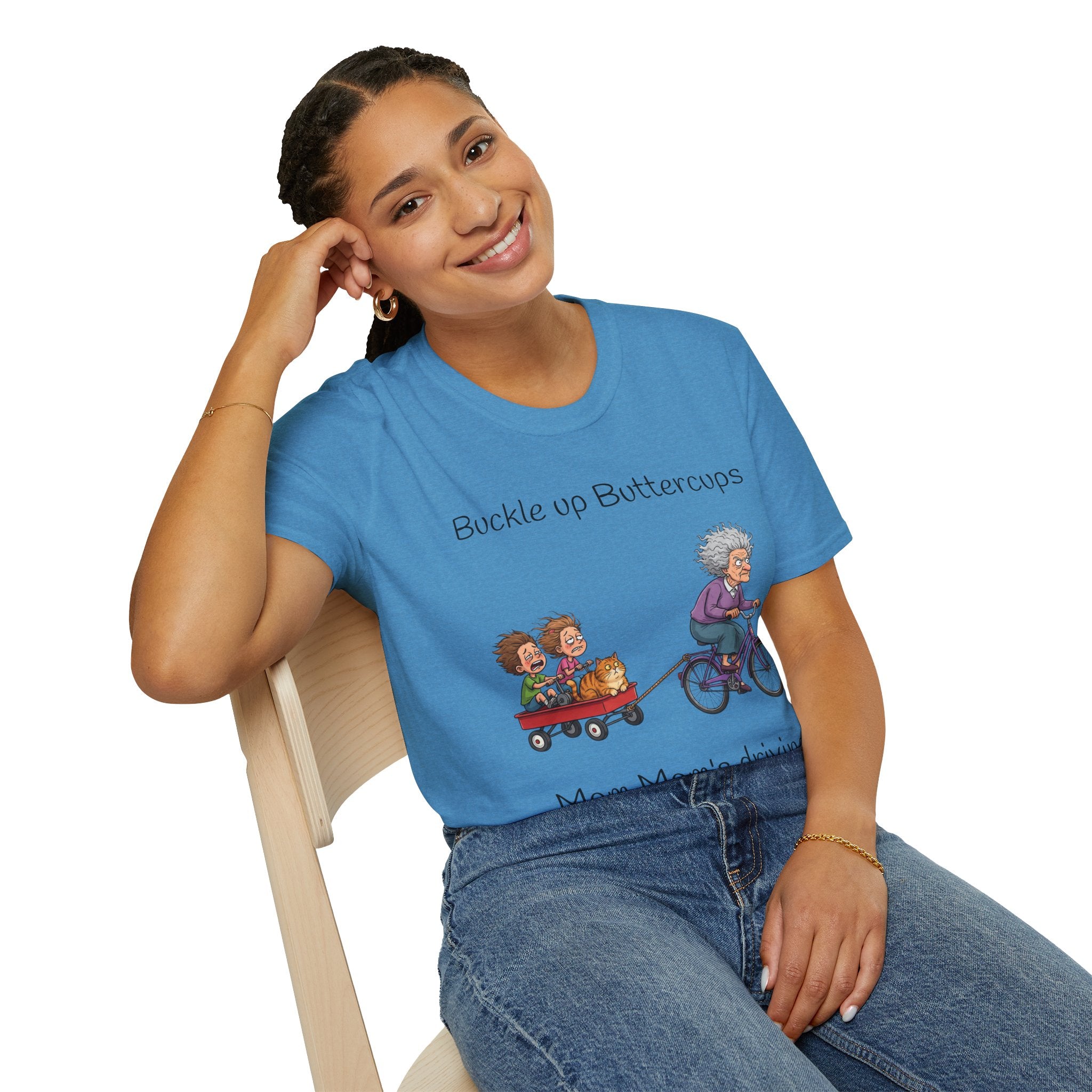 T-Shirt Buckle Up Buttercups Mom Mom Driving| Funny Grandma Tee