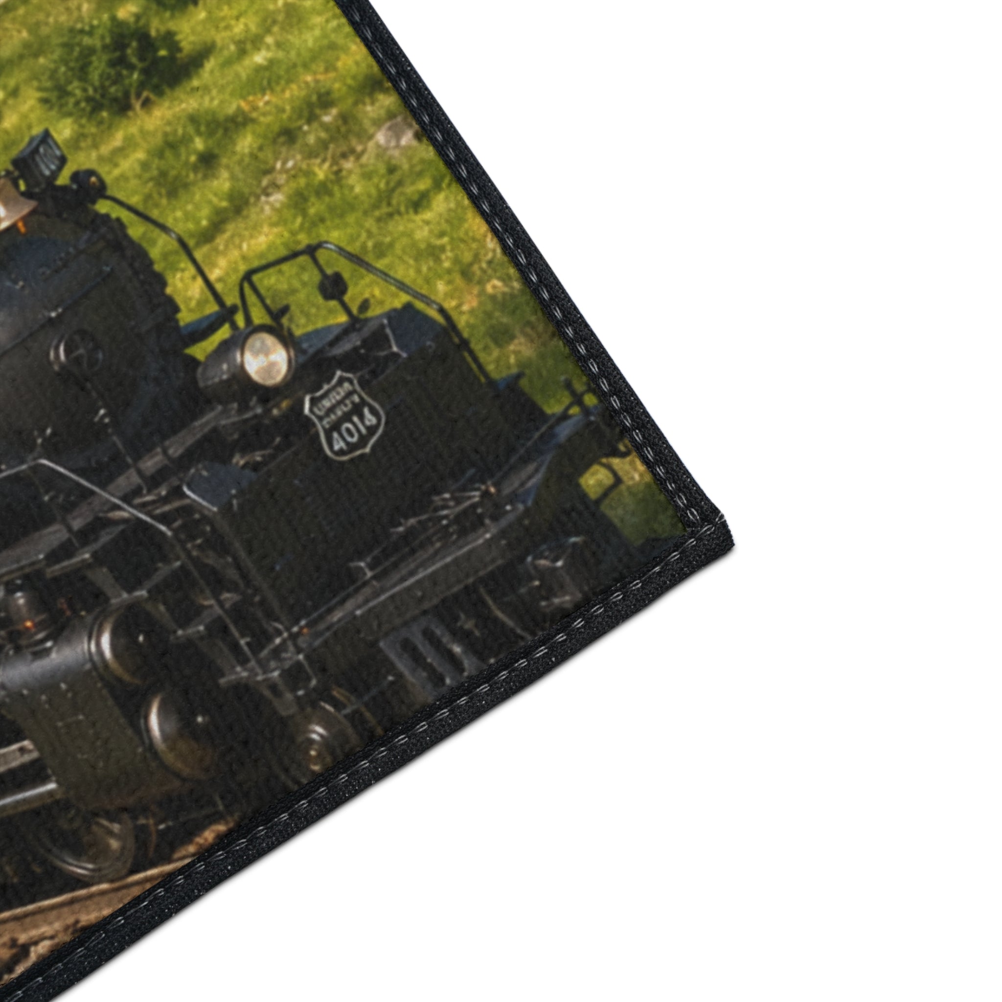 Vintage Steam Locomotive Floor Mat | Train Farm Landscape