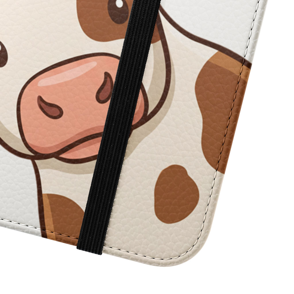 Cow & Hay Pattern Flip Case/ Cute Farm Animal Phone Wallet