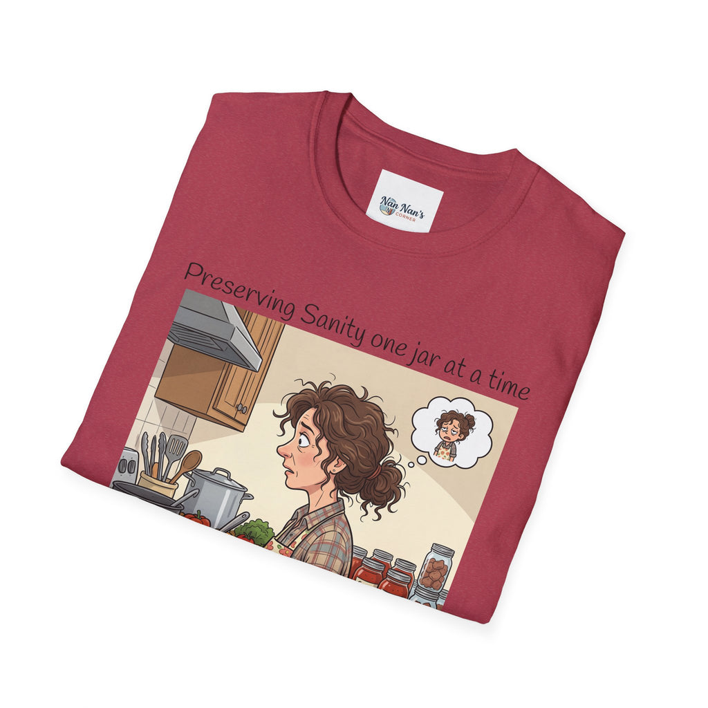 Preserving Sanity One Jar at a Time Unisex Graphic T-Shirt – Funny Canning Kitchen Cotton Tee