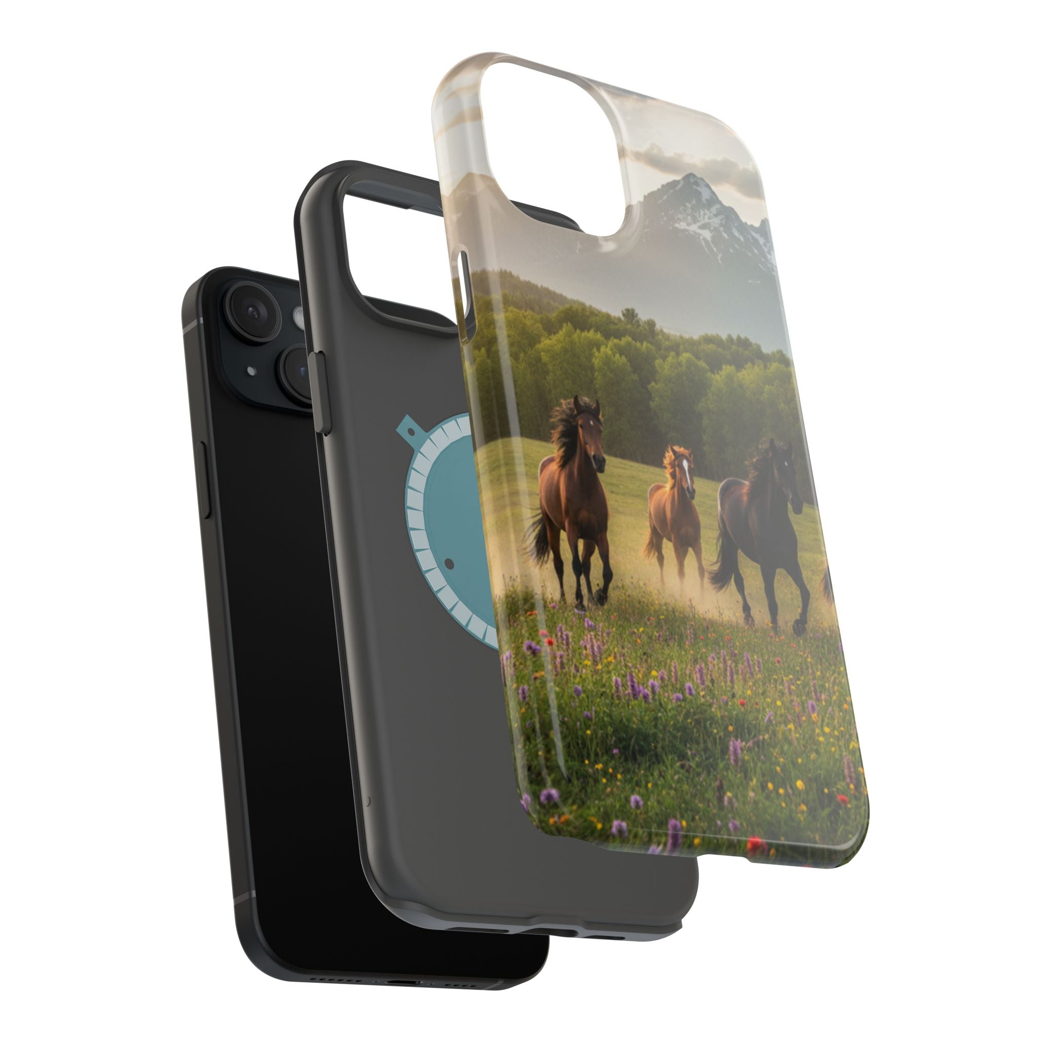 Running Horses Phone Case | Magnetic Impact-Resistant Case