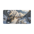 Vanity Plate Steam Train in Snow