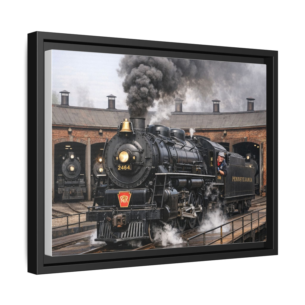 Framed Steam Train/Matte Canvas60 (Multi-color)