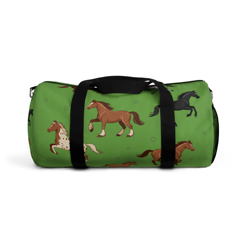 Copy of Green Equestrian Horse Pattern Duffel Bag / Travel Gym Overnight Bag