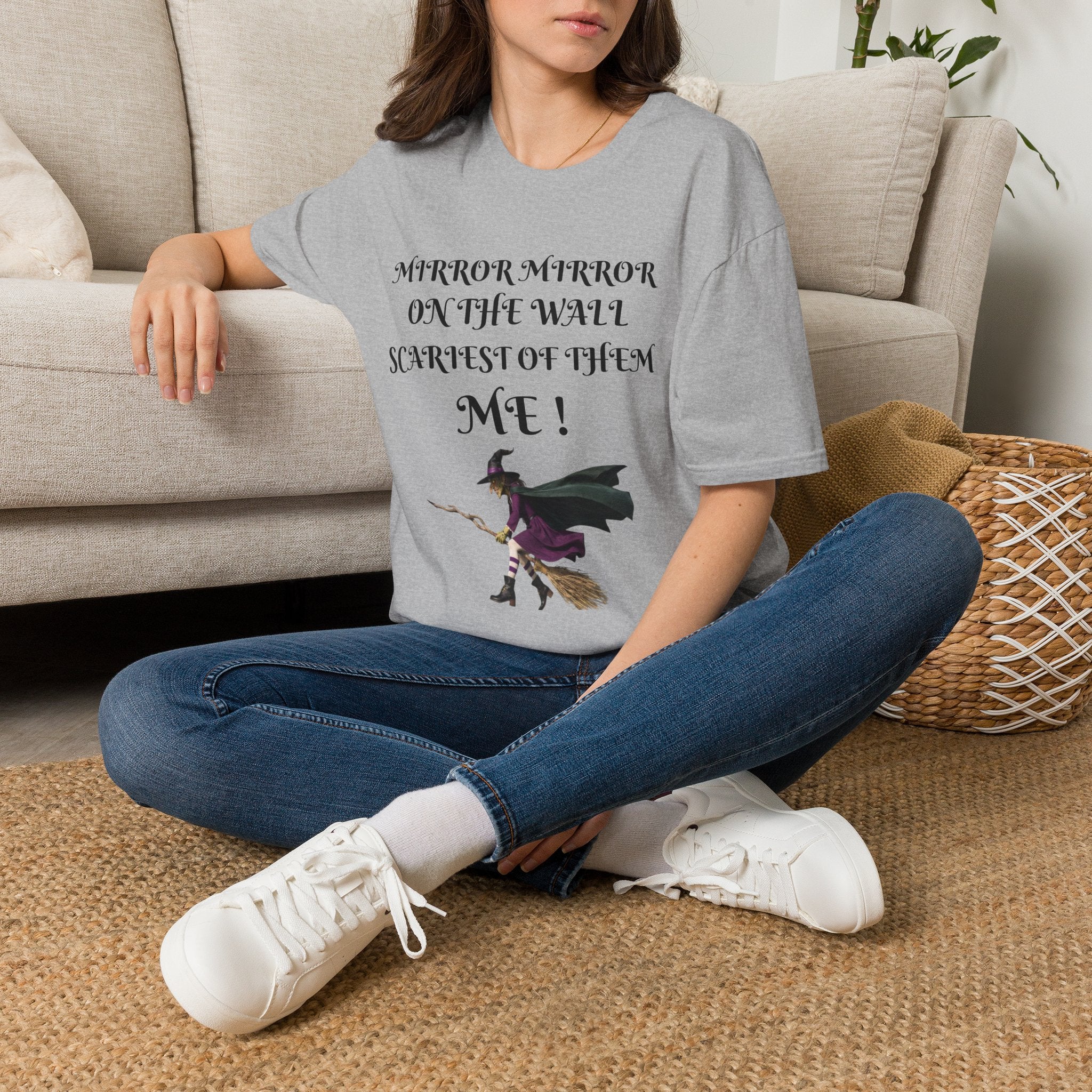 Mirror Mirror on the Wall Witch Illustration T-Shirt