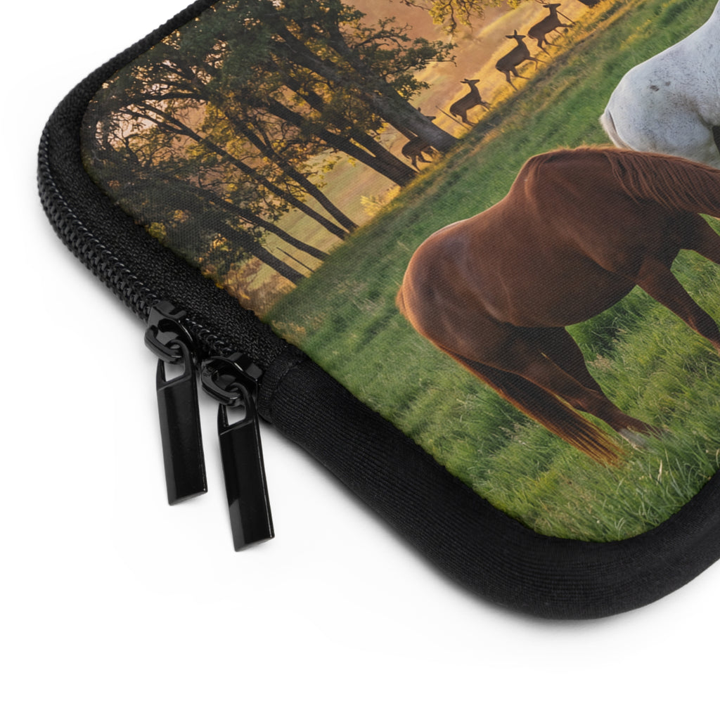 Laptop Sleeve Horse Pasture / Scenic Grazing Horses Laptop Case