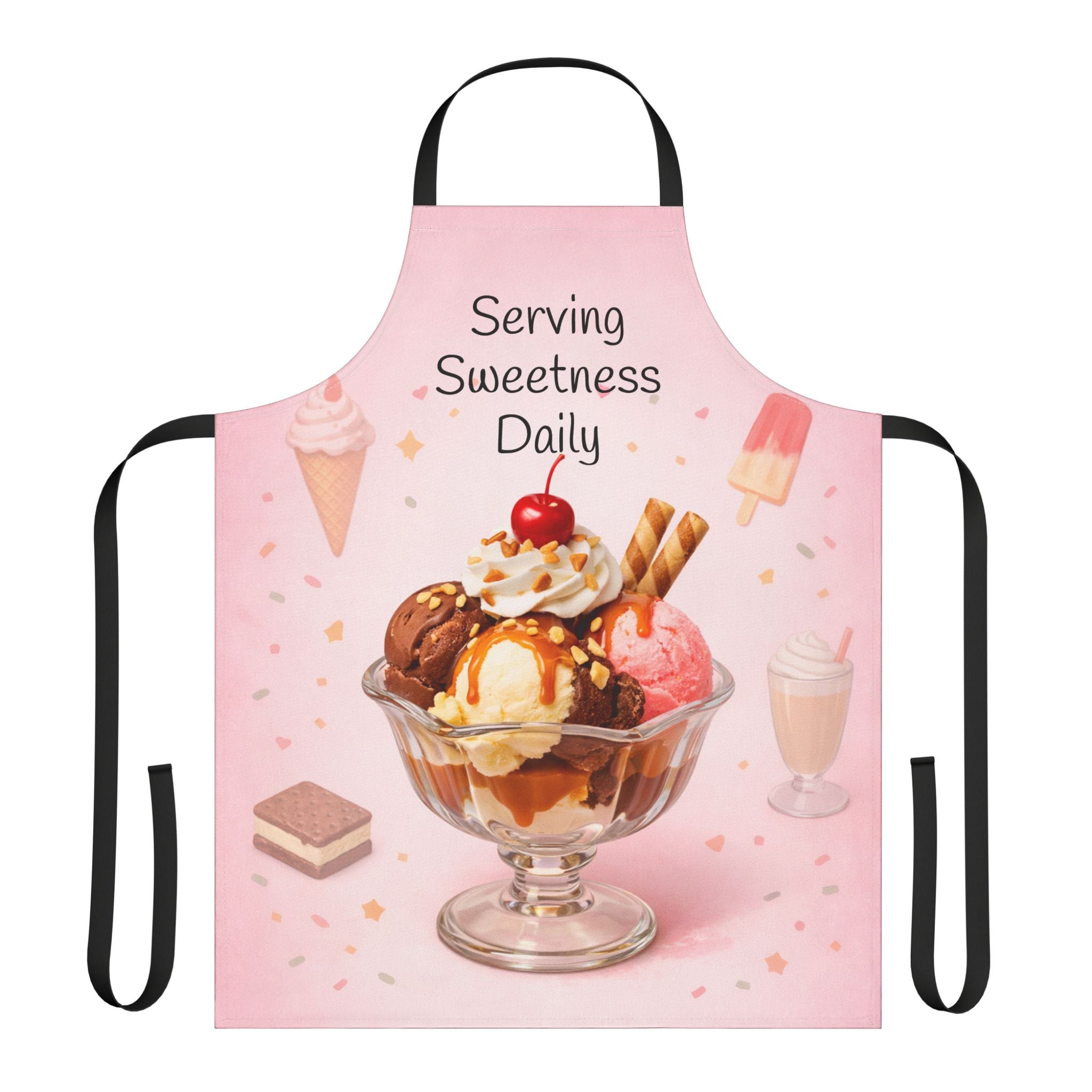 Ice Cream Sundae Apron | Dessert Kitchen Apron, Pink