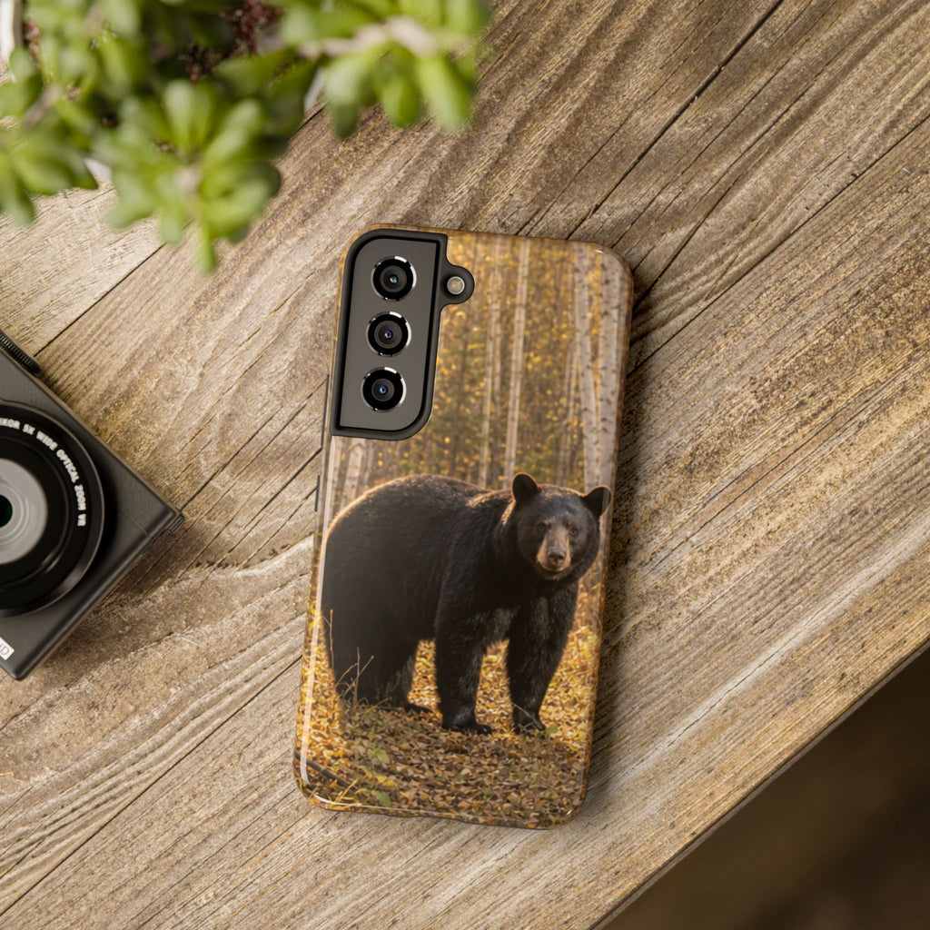 Black Bear Forest Phone Case | Tough Phone Case