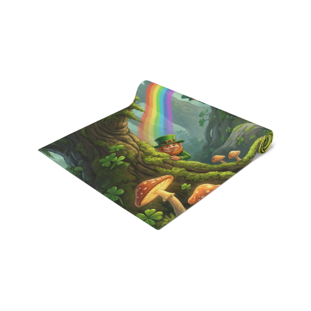 Leprechaun Pot of Gold Table Runner | St. Patrick's Day Rainbow Decor