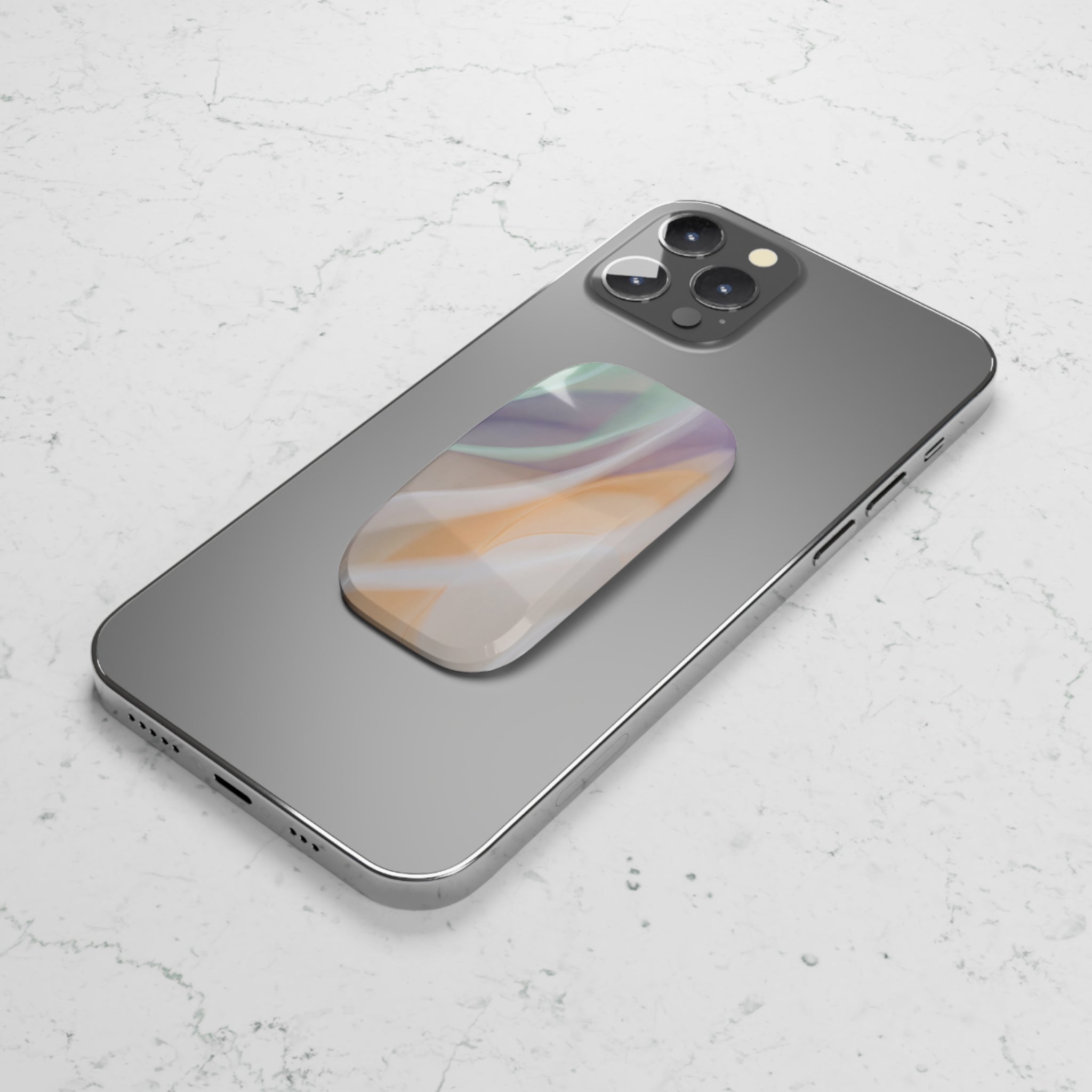Pastel Abstract Waves Phone Click-On Grip | Phone Grip Stand