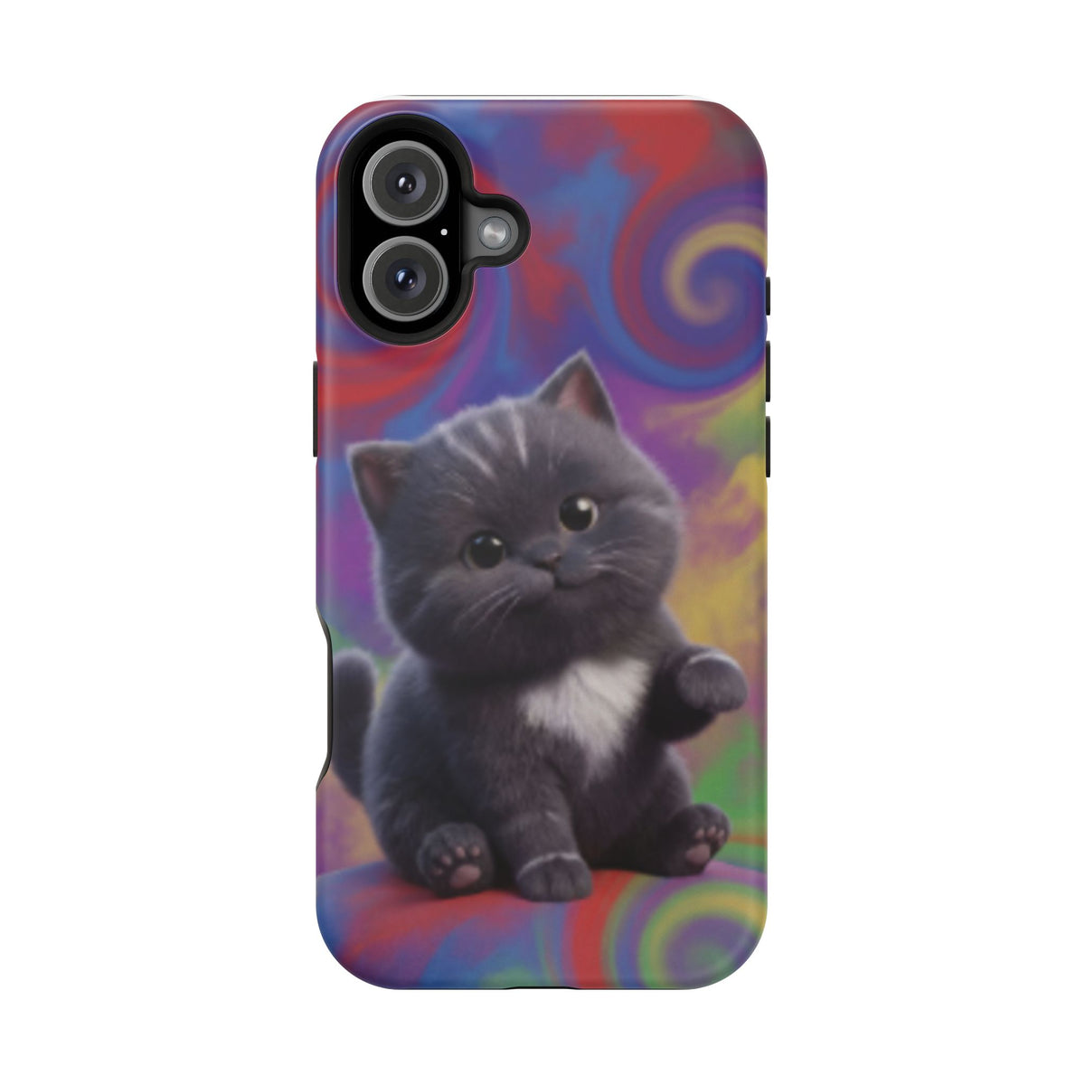 Kawaii Gray Kitten phone case | Impact-Resistant Case